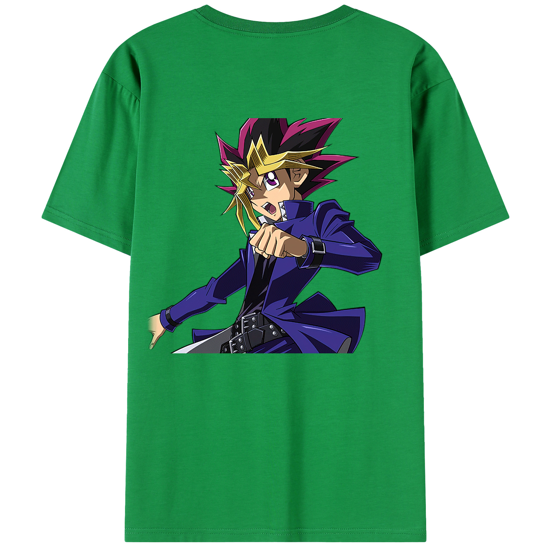 （画像用） 遊☆戯☆王 Yu-Gi-Oh! 綿100％ メンズ半袖Tシャツ（バックプリント） 通気性