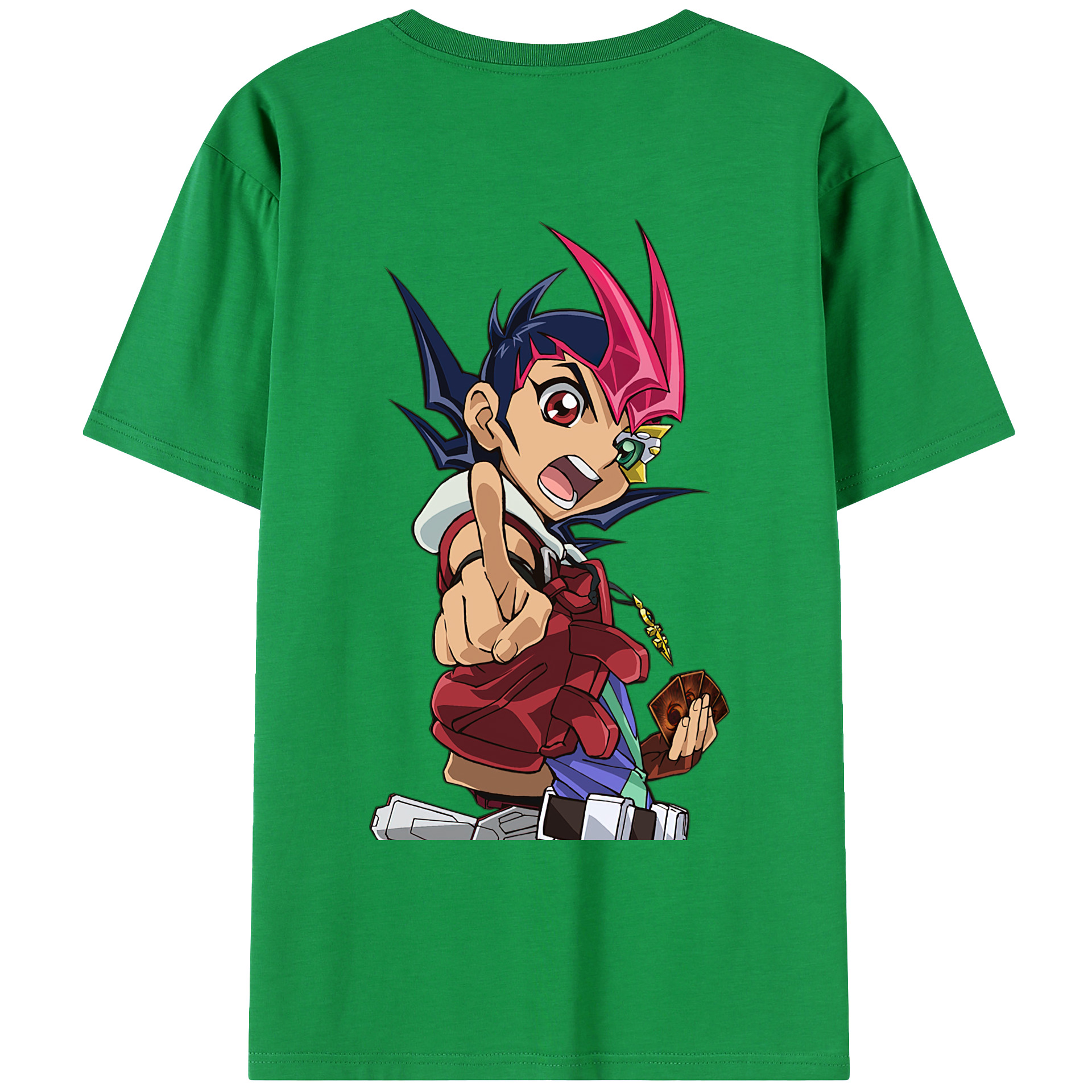 （画像用） 遊☆戯☆王 Yu-Gi-Oh! 綿100％ メンズ半袖Tシャツ（バックプリント） 通気性