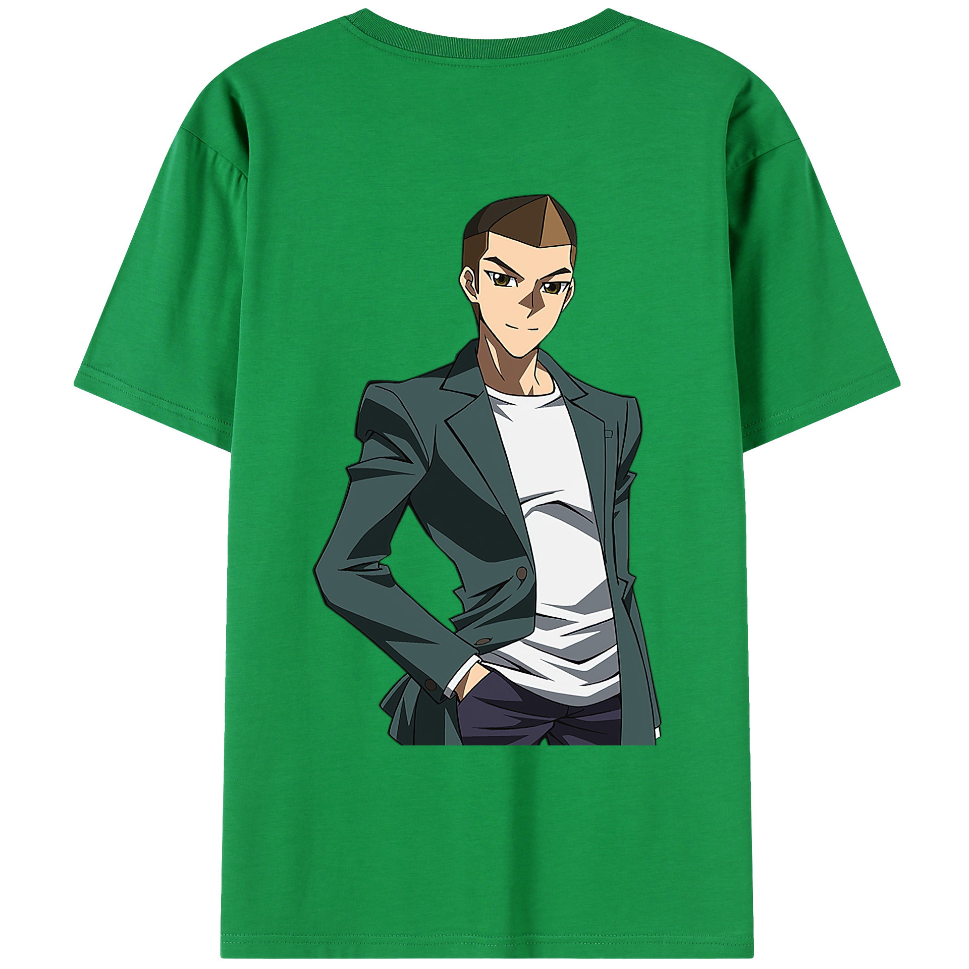 （画像用） 遊☆戯☆王 Yu-Gi-Oh! 綿100％ メンズ半袖Tシャツ（バックプリント） 通気性