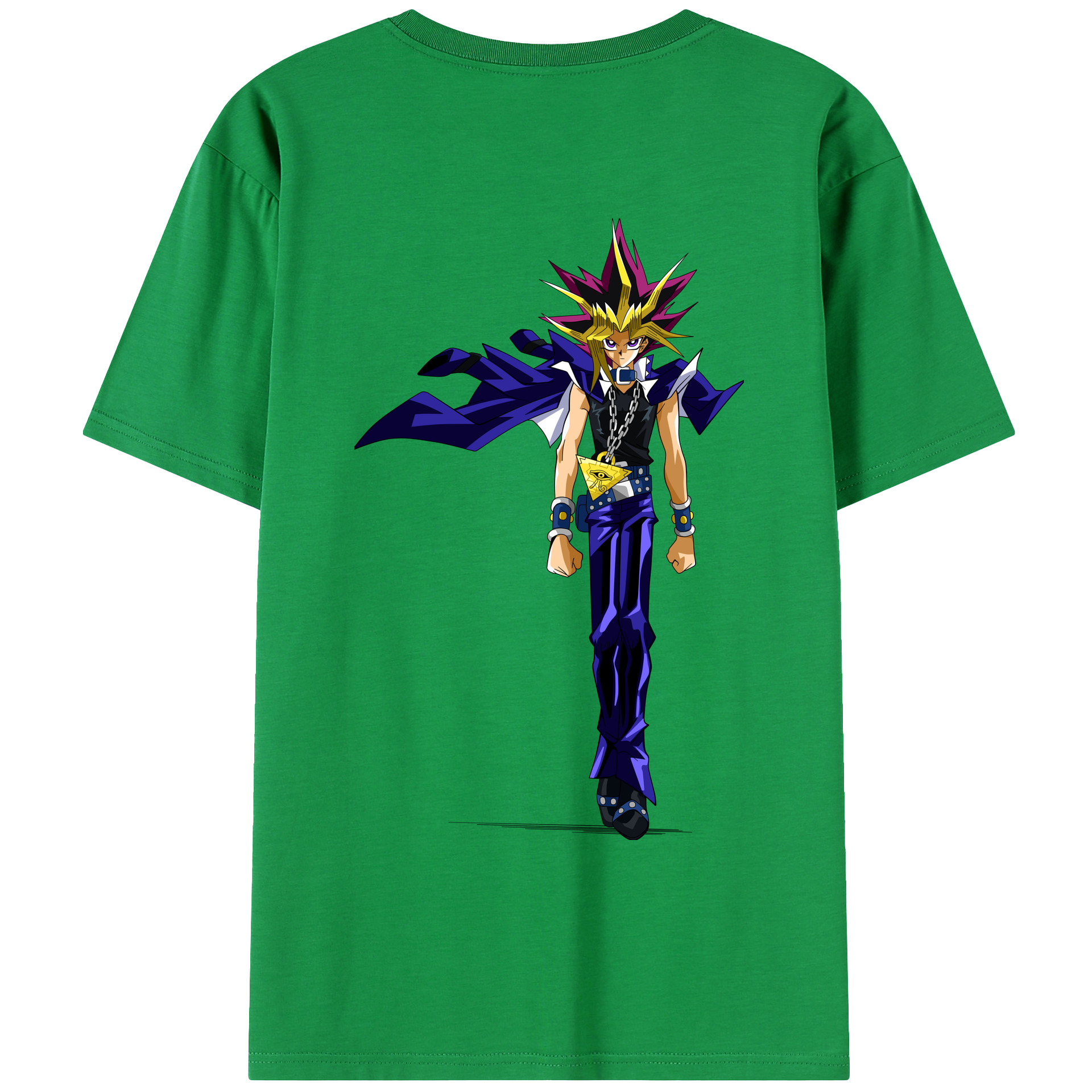 （画像用） 遊☆戯☆王 Yu-Gi-Oh! 綿100％ メンズ半袖Tシャツ（バックプリント） 通気性