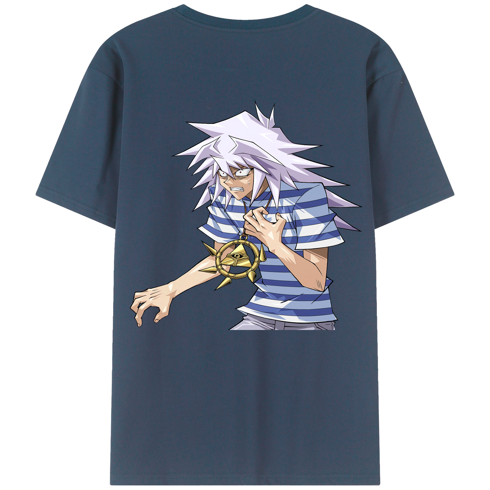 （画像用） 遊☆戯☆王 Yu-Gi-Oh! 綿100％ メンズ半袖Tシャツ（バックプリント） 通気性