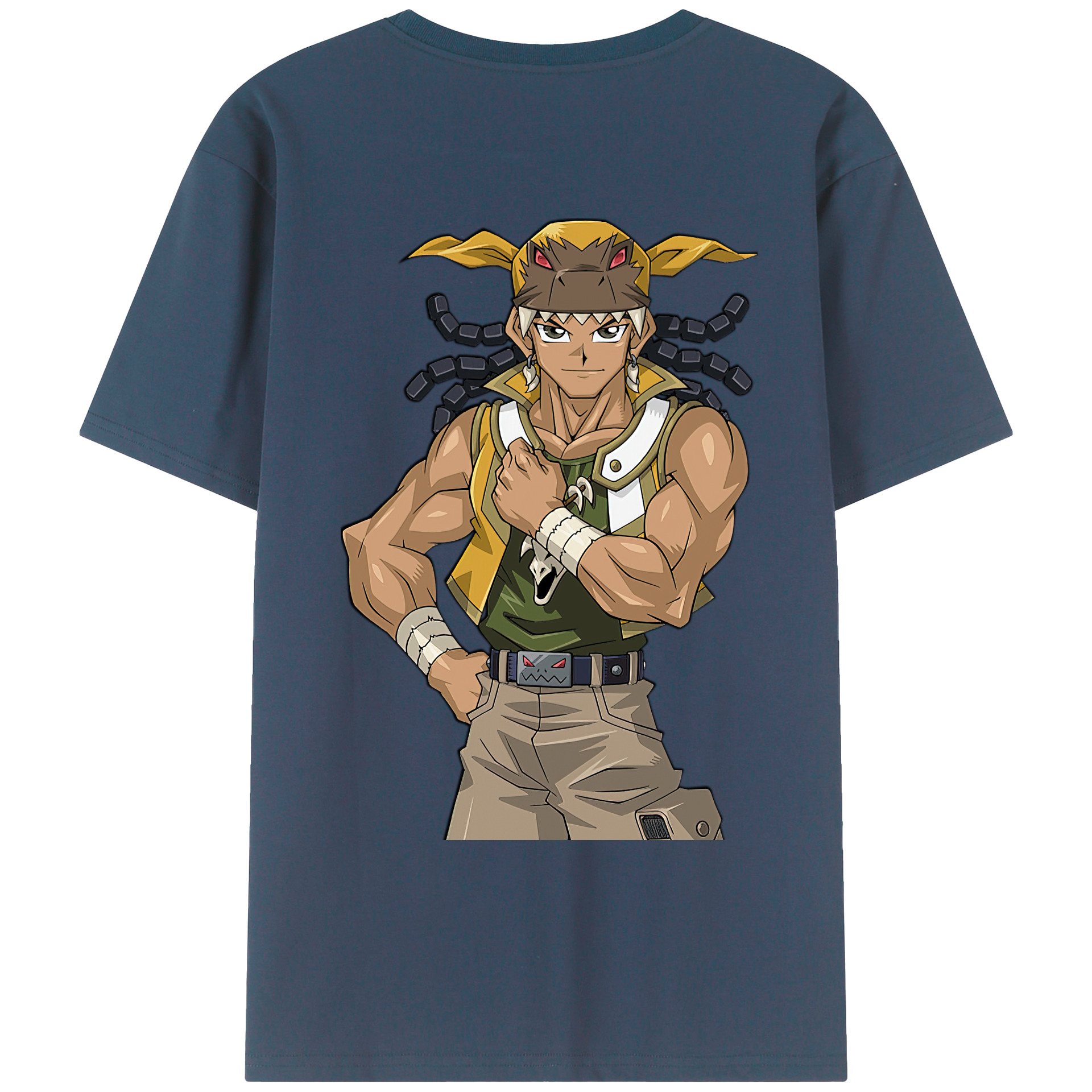 （画像用） 遊☆戯☆王 Yu-Gi-Oh! 綿100％ メンズ半袖Tシャツ（バックプリント） 通気性
