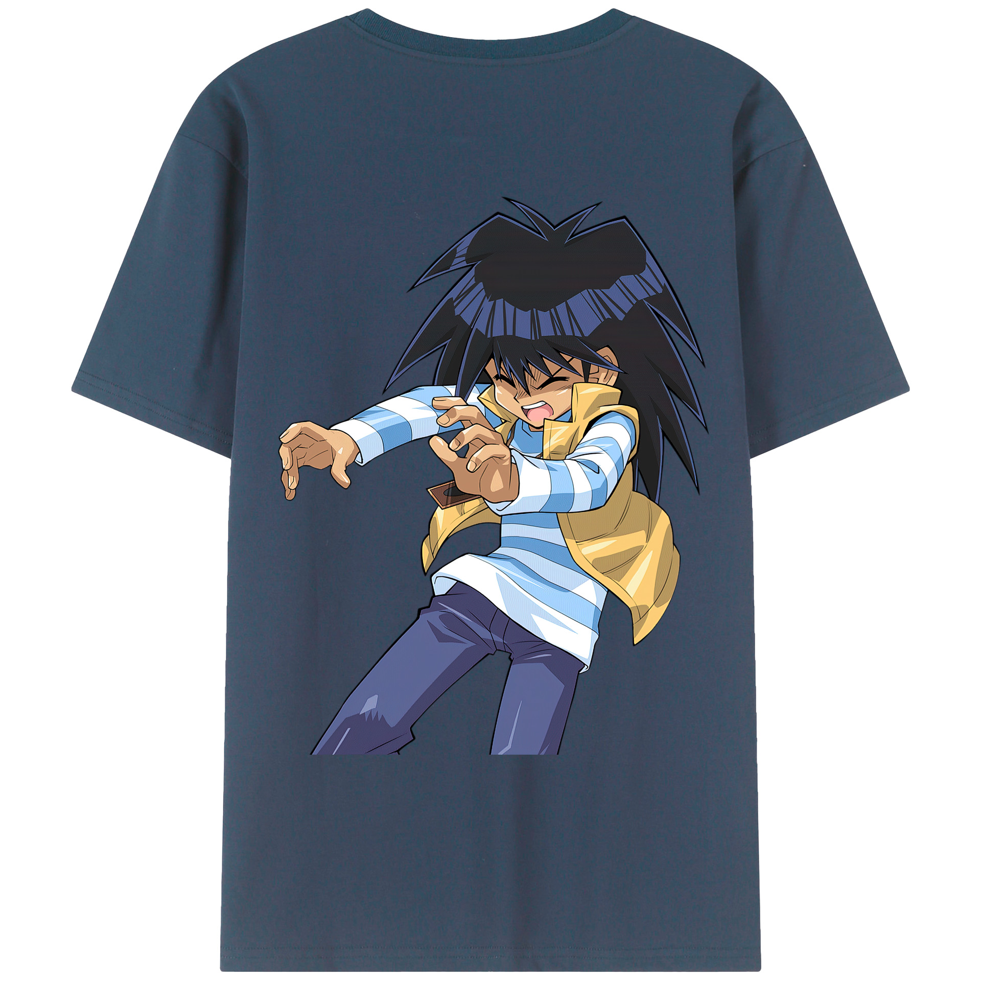 （画像用） 遊☆戯☆王 Yu-Gi-Oh! 綿100％ メンズ半袖Tシャツ（バックプリント） 通気性