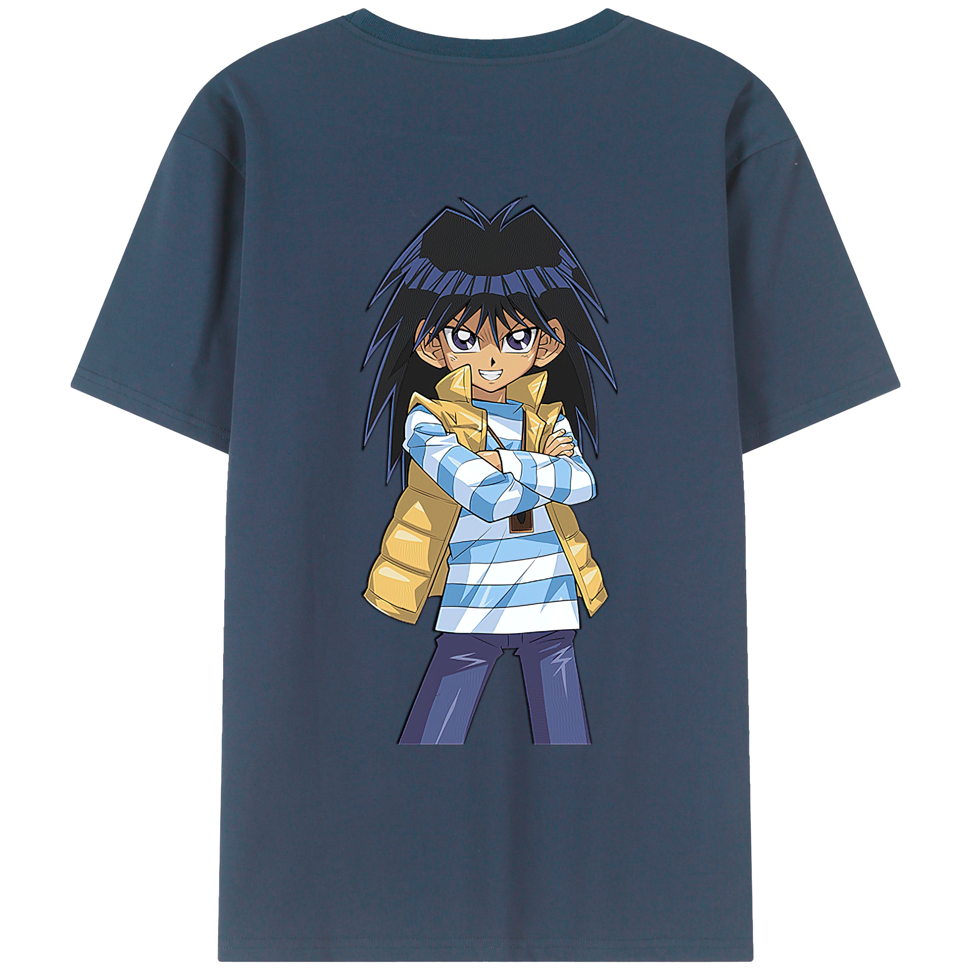 （画像用） 遊☆戯☆王 Yu-Gi-Oh! 綿100％ メンズ半袖Tシャツ（バックプリント） 通気性