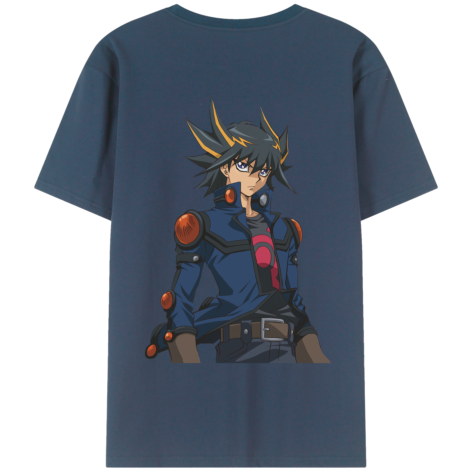 （画像用） 遊☆戯☆王 Yu-Gi-Oh! 綿100％ メンズ半袖Tシャツ（バックプリント） 通気性
