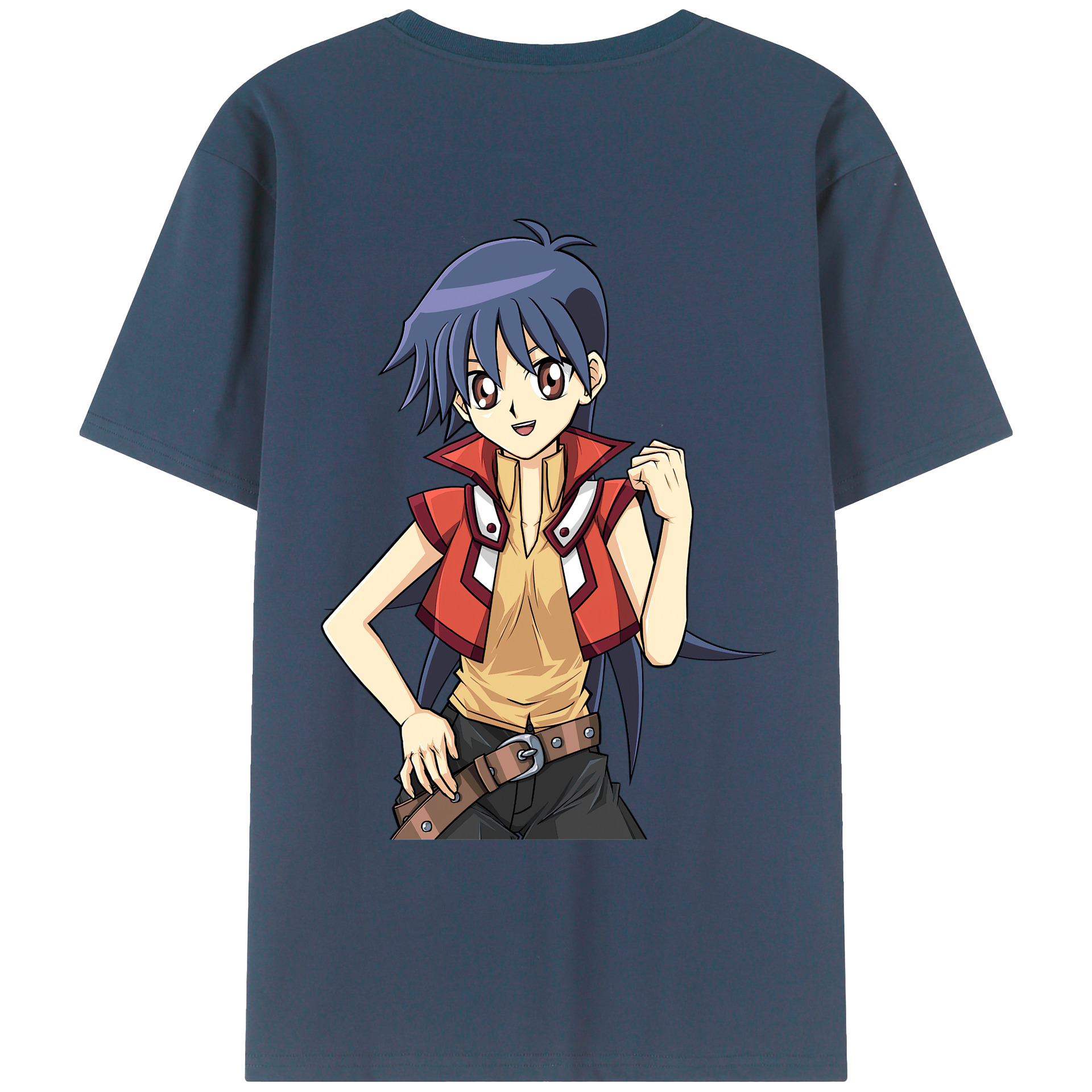 （画像用） 遊☆戯☆王 Yu-Gi-Oh! 綿100％ メンズ半袖Tシャツ（バックプリント） 通気性