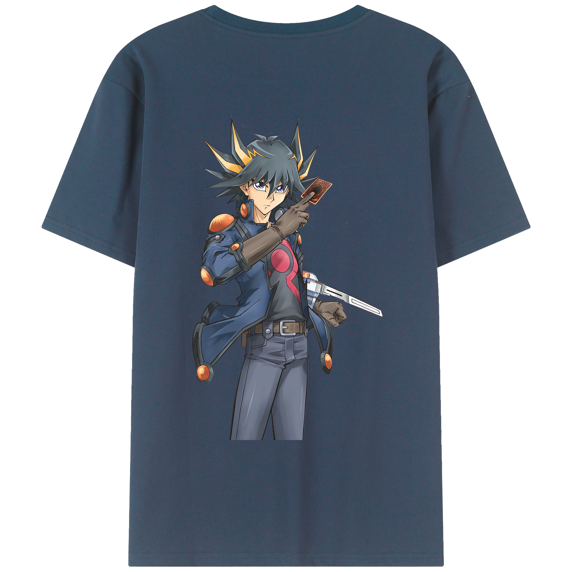 （画像用） 遊☆戯☆王 Yu-Gi-Oh! 綿100％ メンズ半袖Tシャツ（バックプリント） 通気性