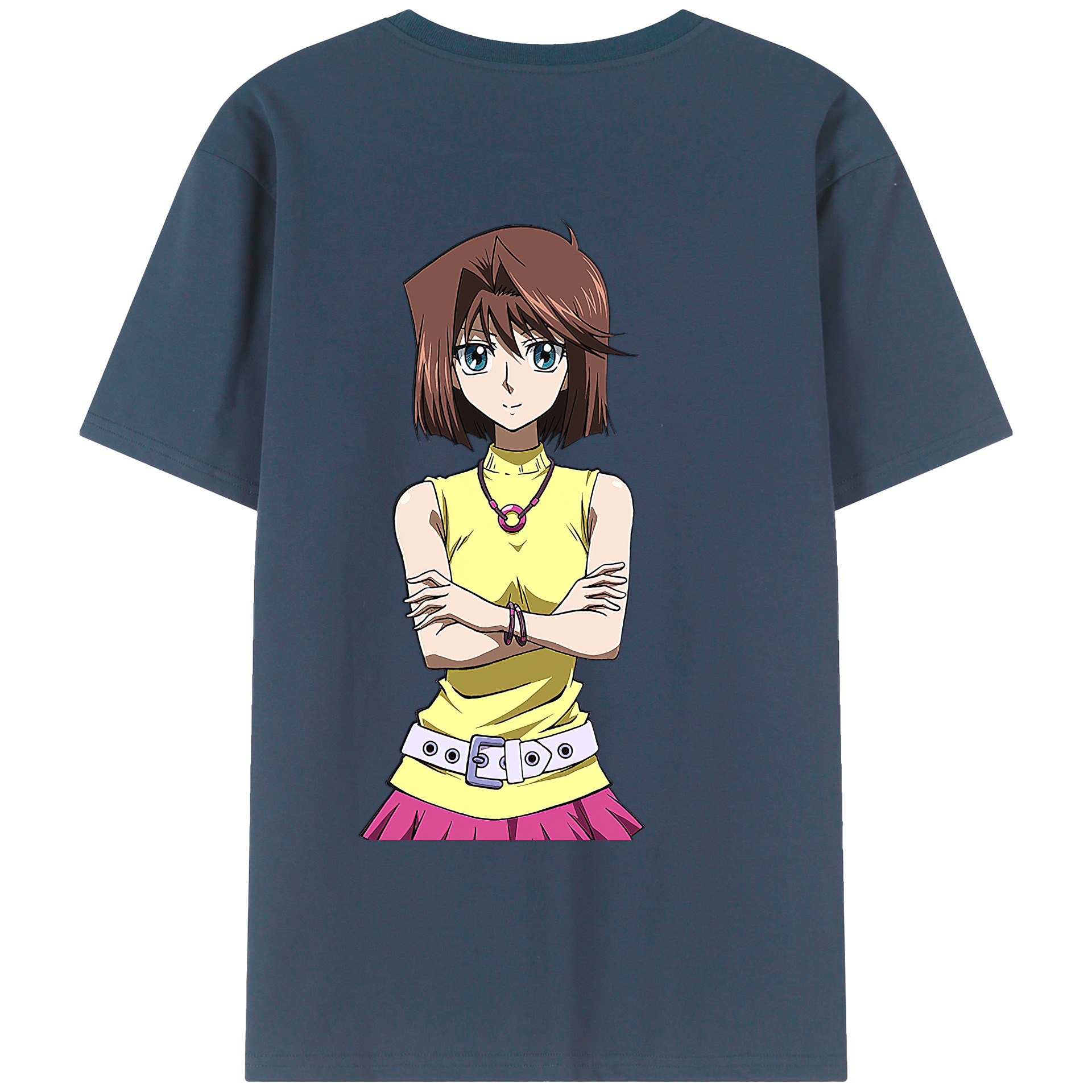 （画像用） 遊☆戯☆王 Yu-Gi-Oh! 綿100％ メンズ半袖Tシャツ（バックプリント） 通気性
