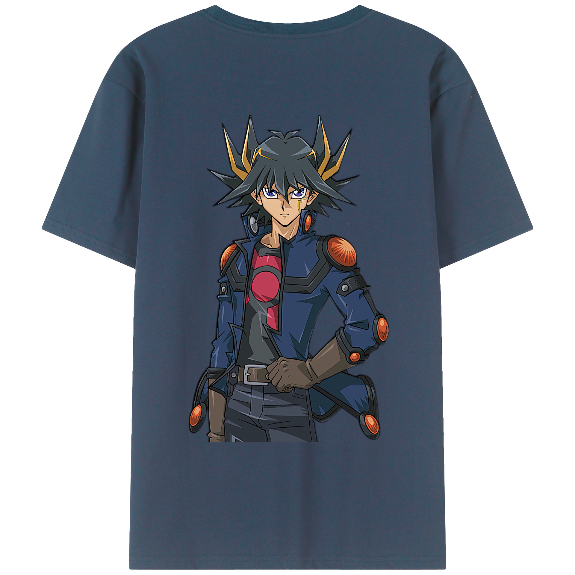 （画像用） 遊☆戯☆王 Yu-Gi-Oh! 綿100％ メンズ半袖Tシャツ（バックプリント） 通気性