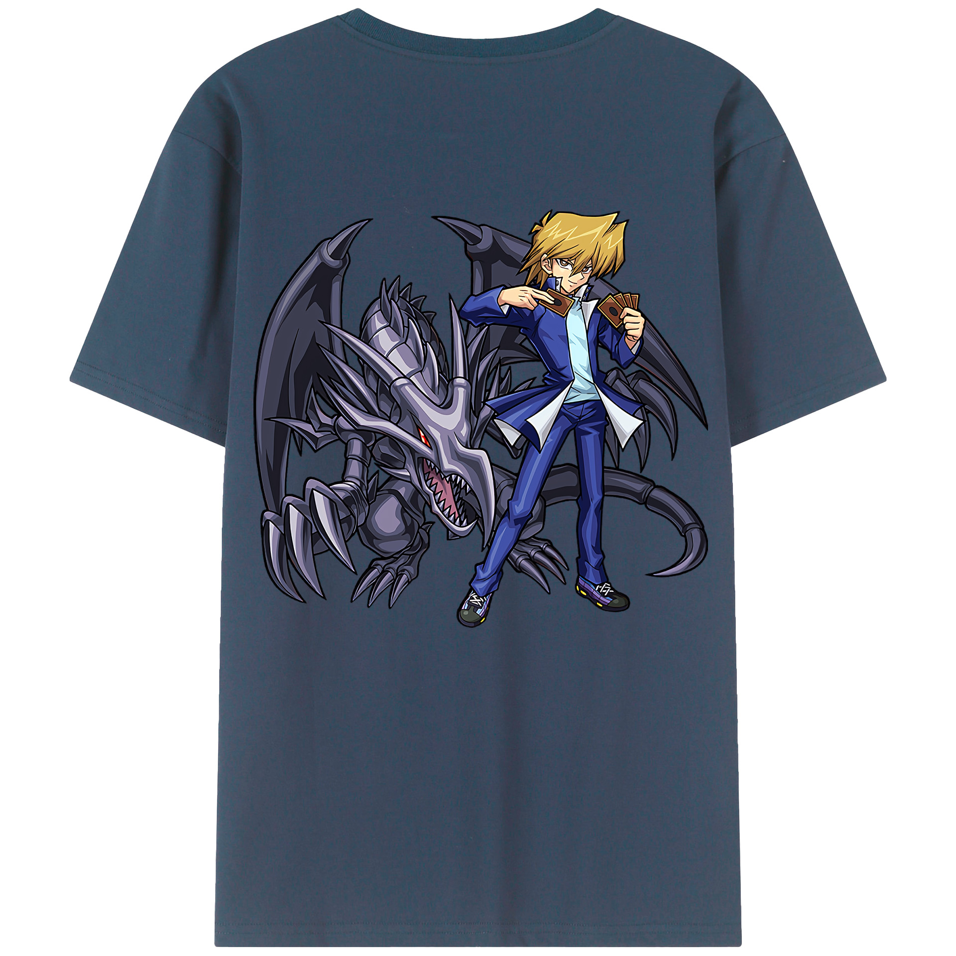 （画像用） 遊☆戯☆王 Yu-Gi-Oh! 綿100％ メンズ半袖Tシャツ（バックプリント） 通気性