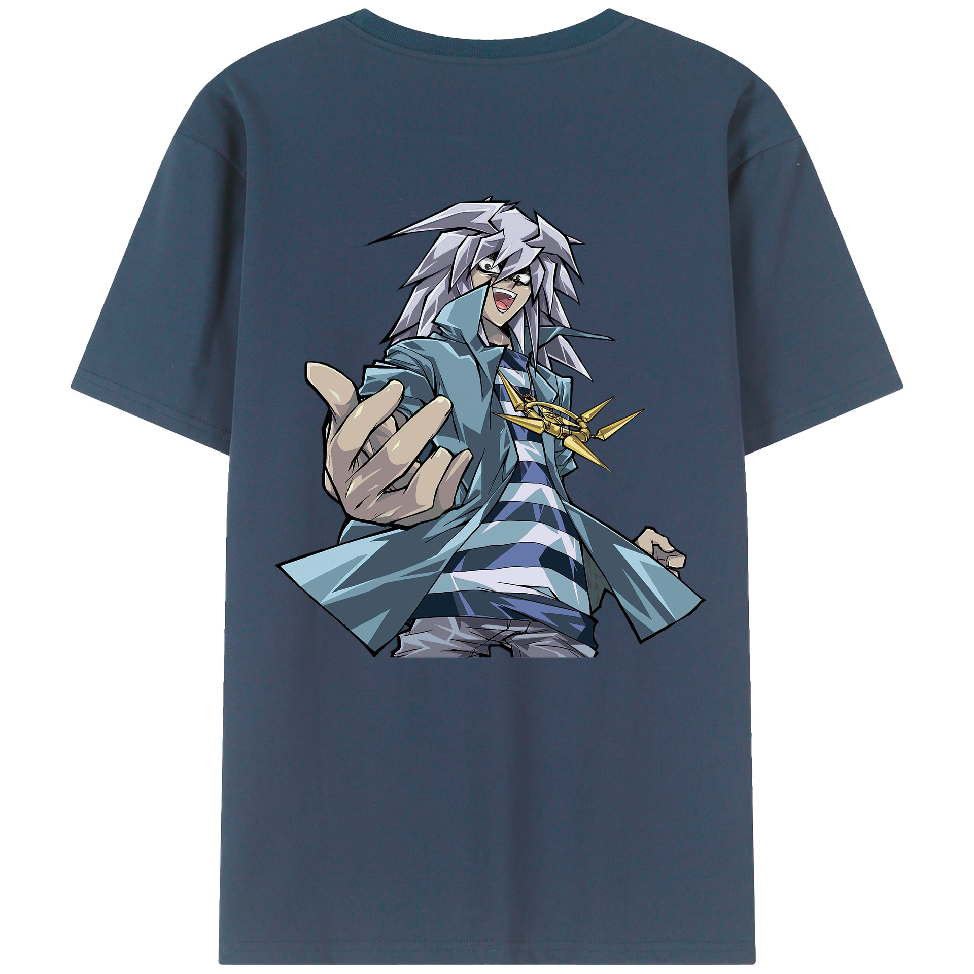 （画像用） 遊☆戯☆王 Yu-Gi-Oh! 綿100％ メンズ半袖Tシャツ（バックプリント） 通気性