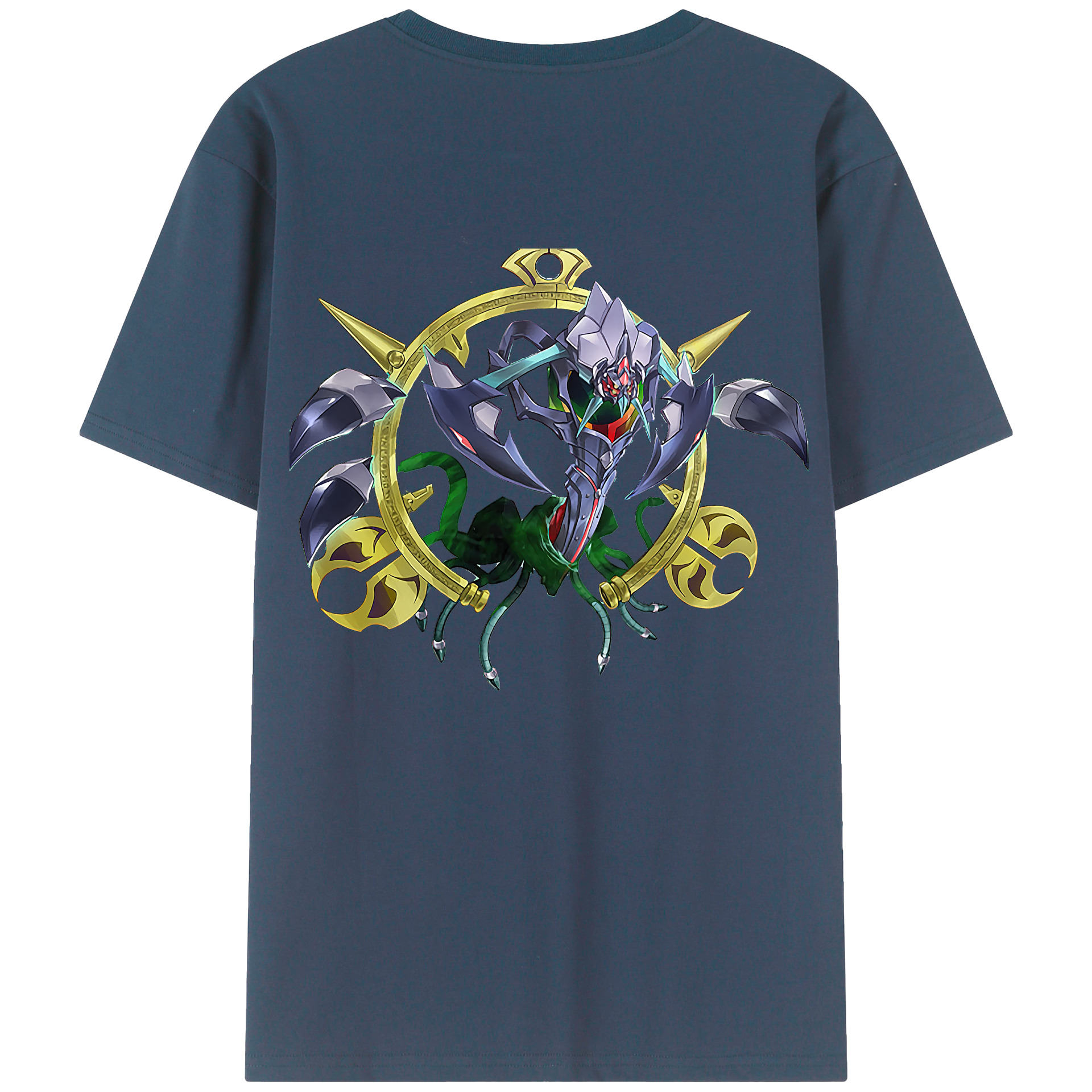 （画像用） 遊☆戯☆王 Yu-Gi-Oh! 綿100％ メンズ半袖Tシャツ（バックプリント） 通気性
