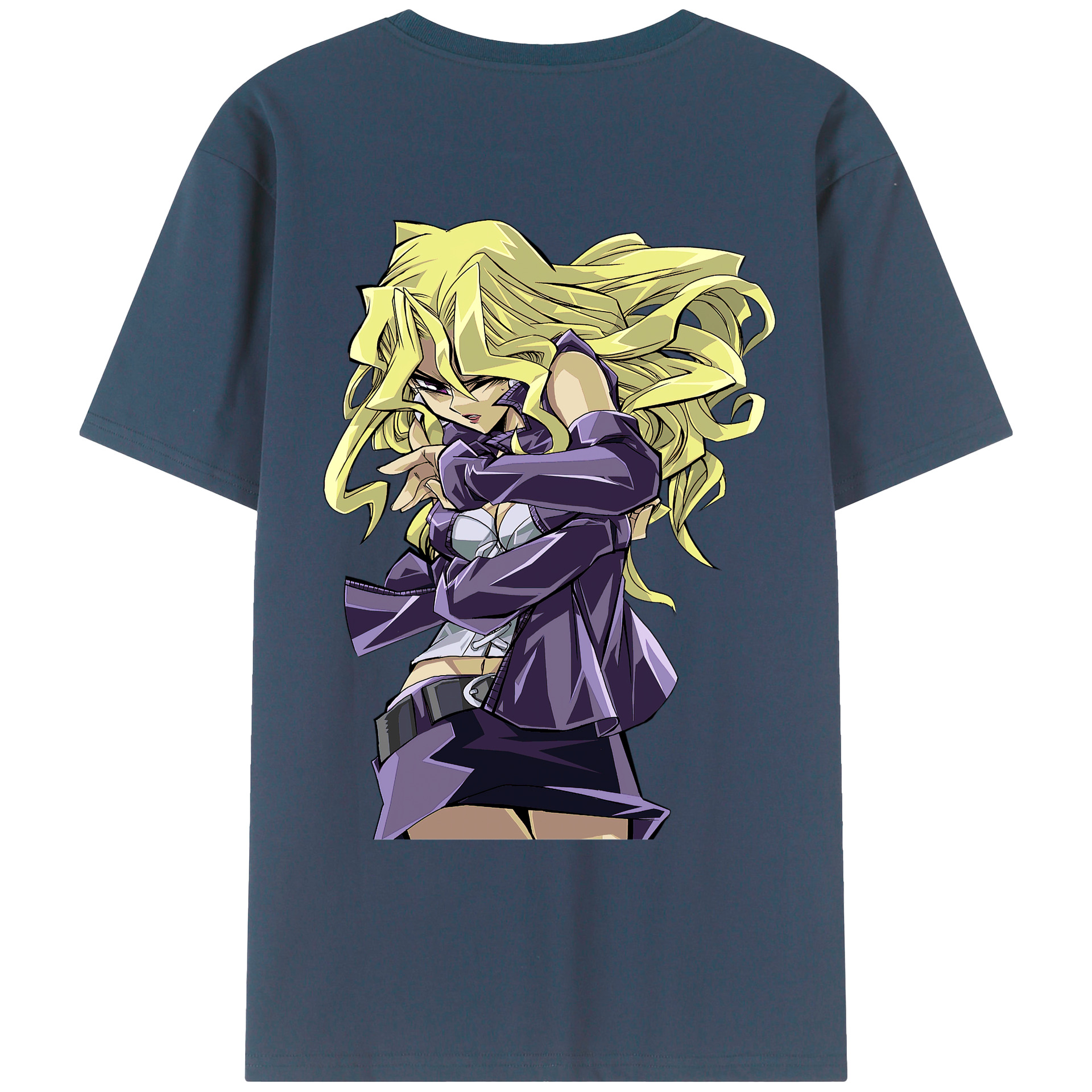 （画像用） 遊☆戯☆王 Yu-Gi-Oh! 綿100％ メンズ半袖Tシャツ（バックプリント） 通気性