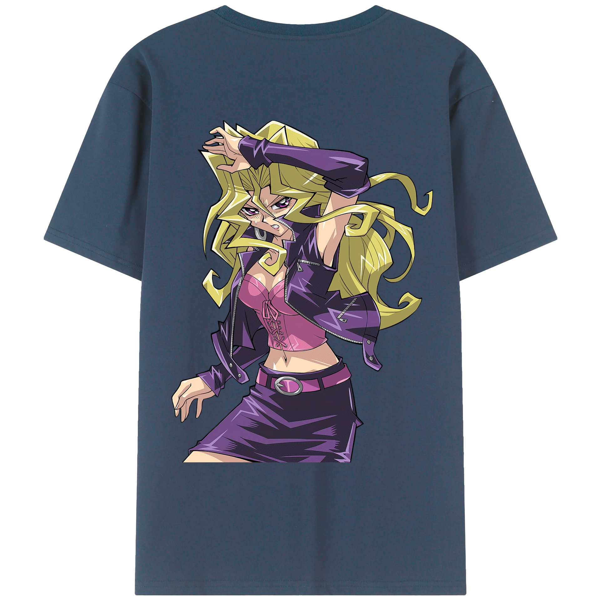 （画像用） 遊☆戯☆王 Yu-Gi-Oh! 綿100％ メンズ半袖Tシャツ（バックプリント） 通気性