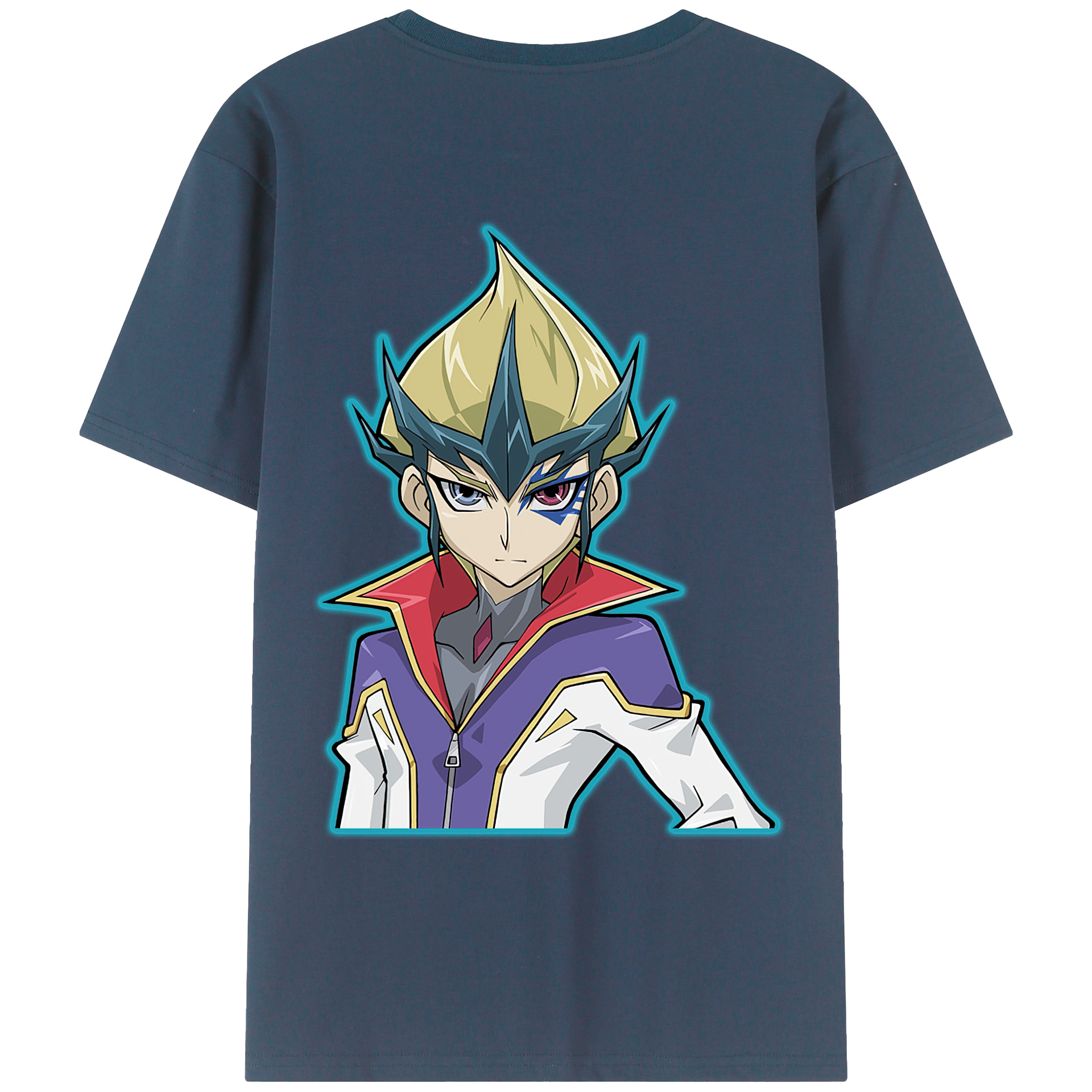 （画像用） 遊☆戯☆王 Yu-Gi-Oh! 綿100％ メンズ半袖Tシャツ（バックプリント） 通気性