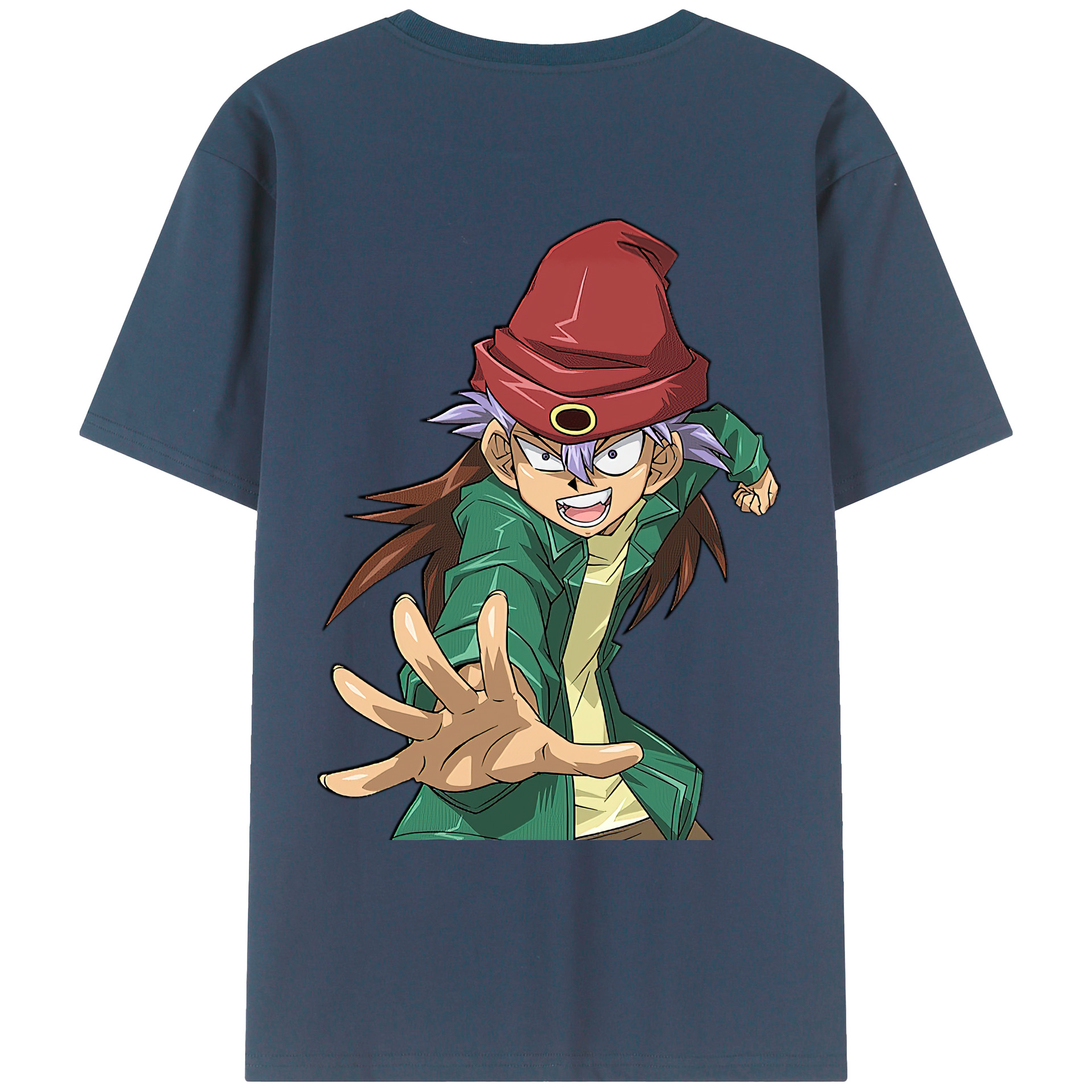 （画像用） 遊☆戯☆王 Yu-Gi-Oh! 綿100％ メンズ半袖Tシャツ（バックプリント） 通気性