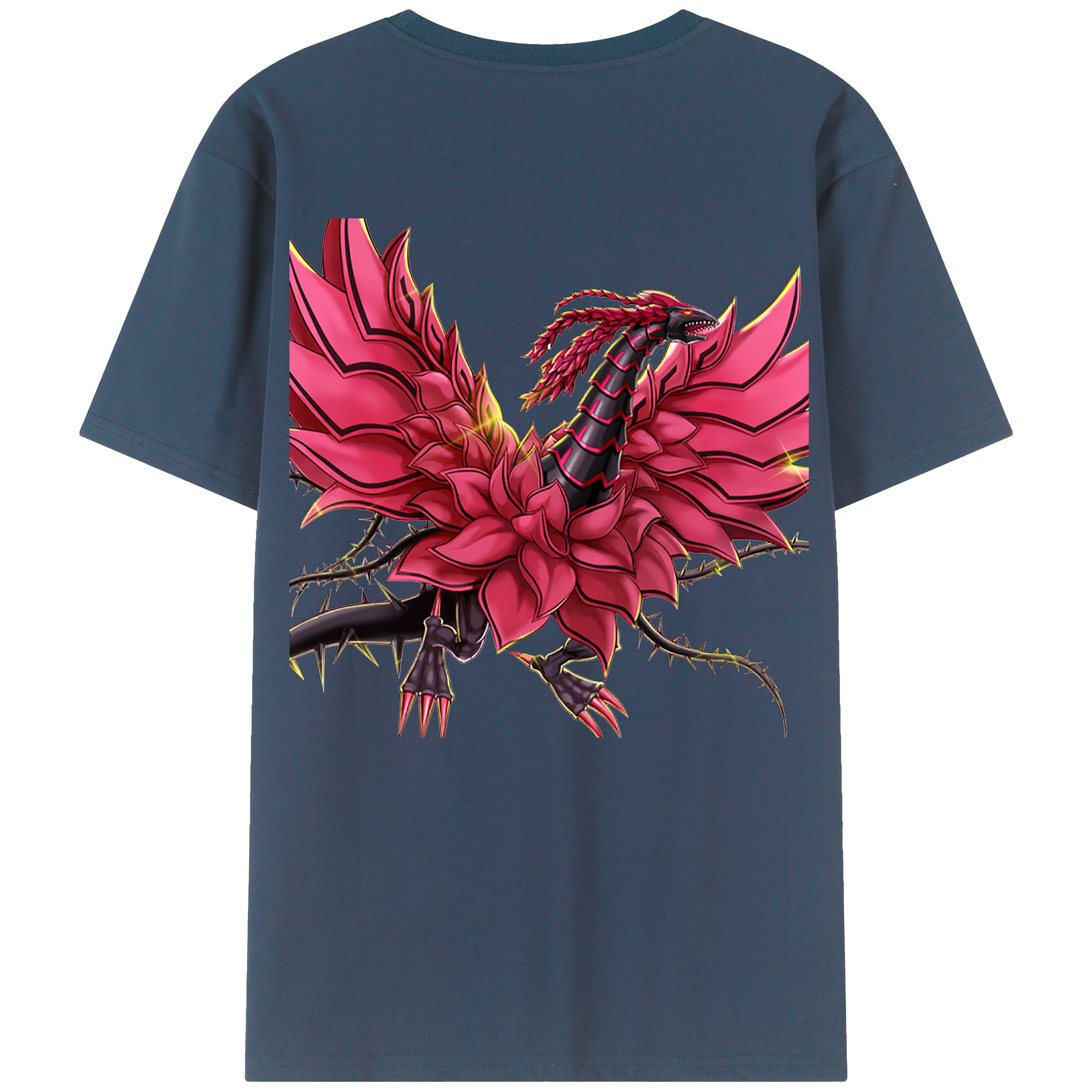 （画像用） 遊☆戯☆王 Yu-Gi-Oh! 綿100％ メンズ半袖Tシャツ（バックプリント） 通気性