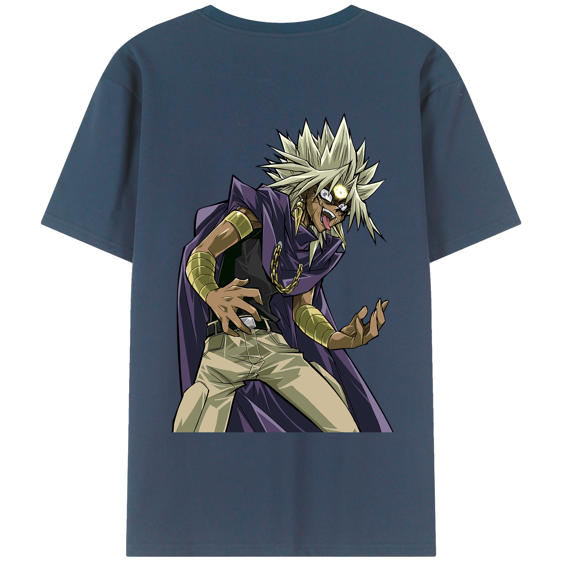 （画像用） 遊☆戯☆王 Yu-Gi-Oh! 綿100％ メンズ半袖Tシャツ（バックプリント） 通気性