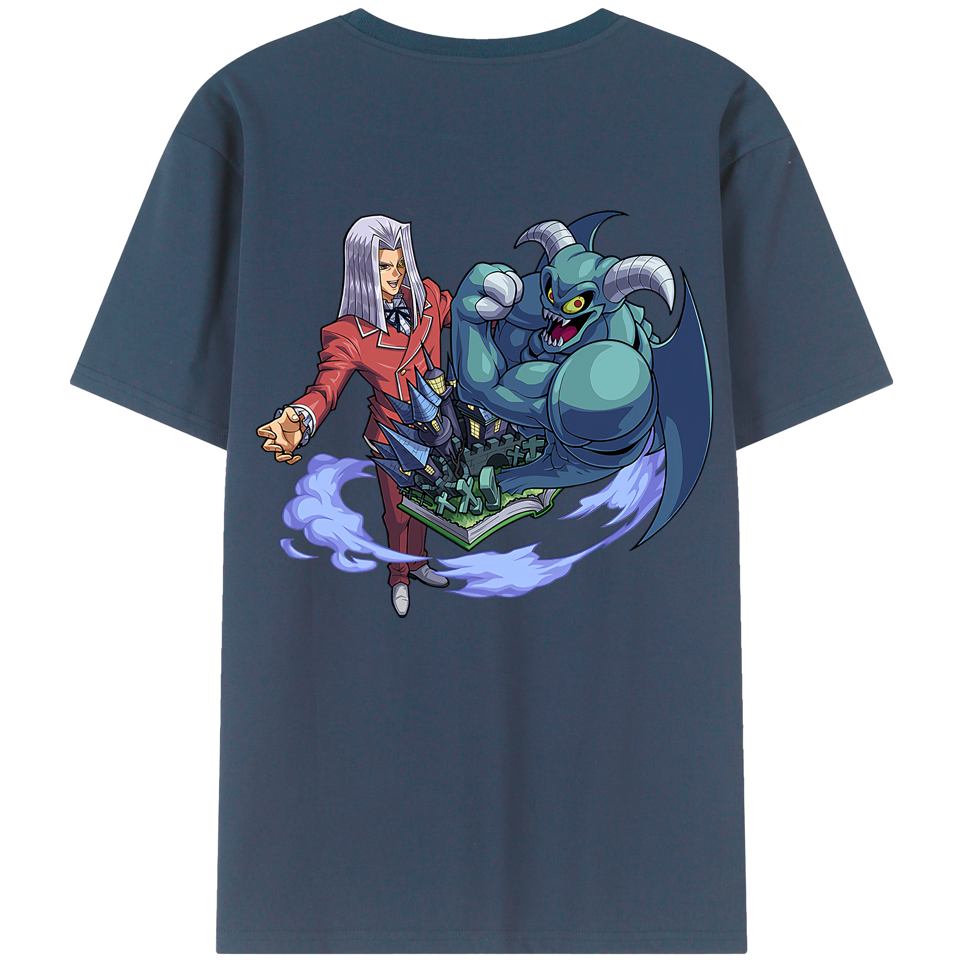 （画像用） 遊☆戯☆王 Yu-Gi-Oh! 綿100％ メンズ半袖Tシャツ（バックプリント） 通気性