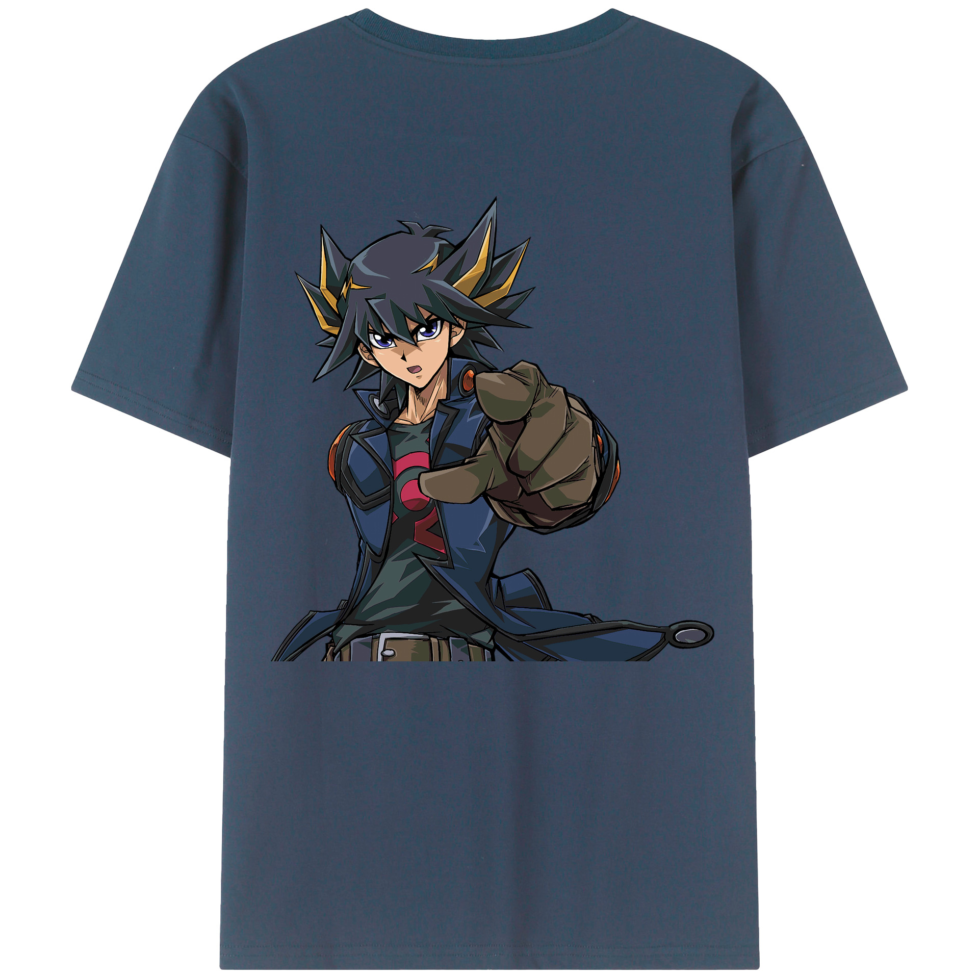 （画像用） 遊☆戯☆王 Yu-Gi-Oh! 綿100％ メンズ半袖Tシャツ（バックプリント） 通気性