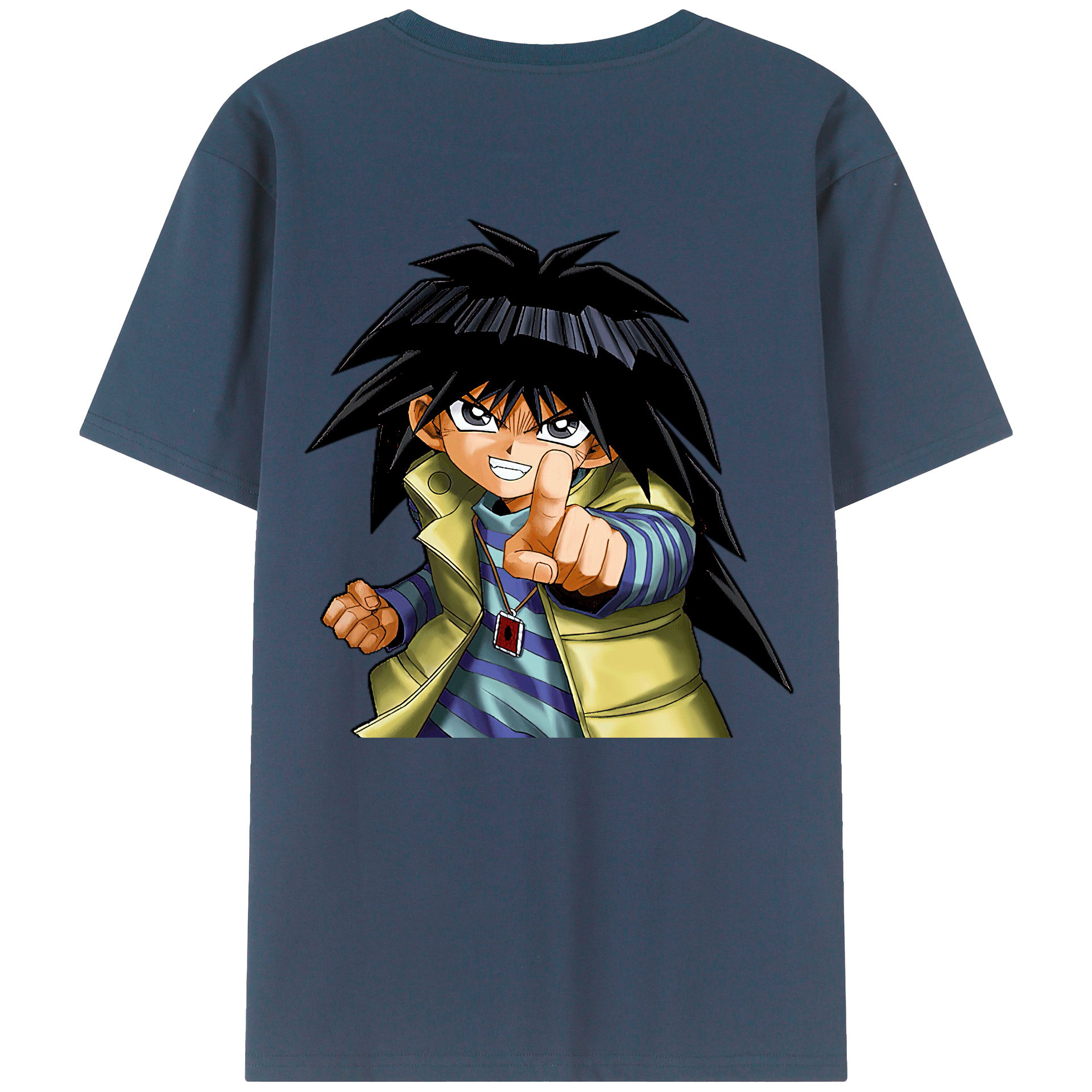 （画像用） 遊☆戯☆王 Yu-Gi-Oh! 綿100％ メンズ半袖Tシャツ（バックプリント） 通気性