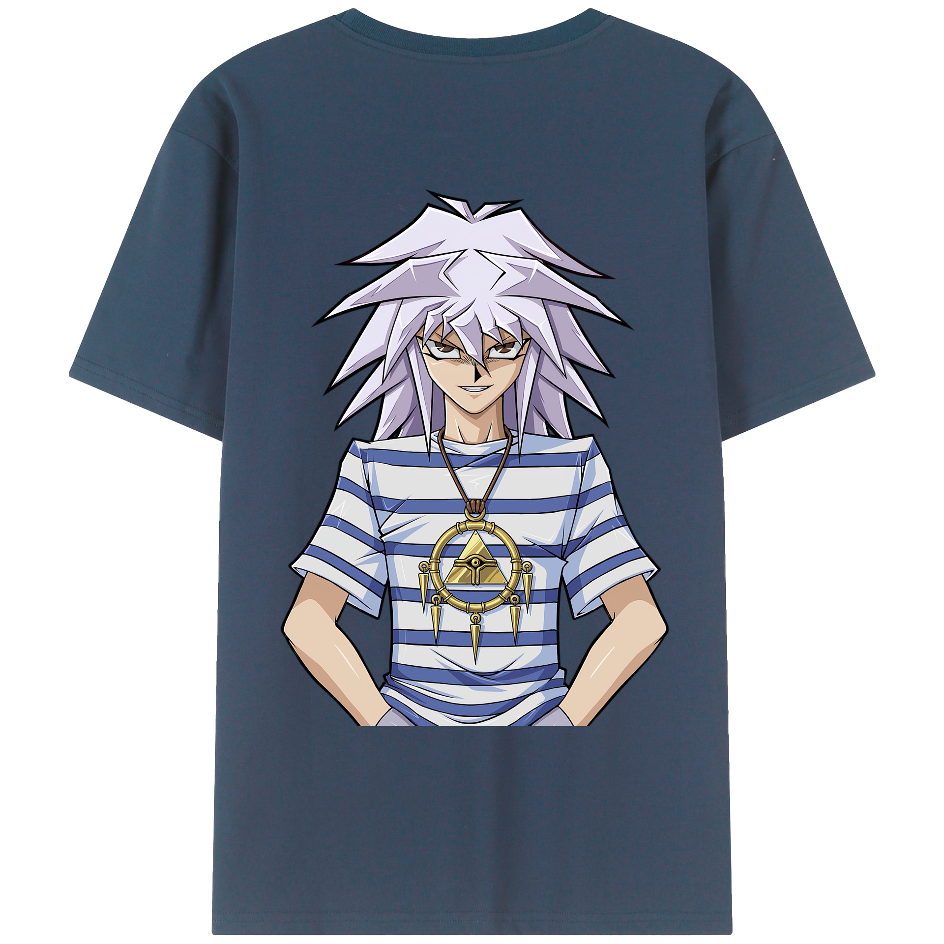 （画像用） 遊☆戯☆王 Yu-Gi-Oh! 綿100％ メンズ半袖Tシャツ（バックプリント） 通気性