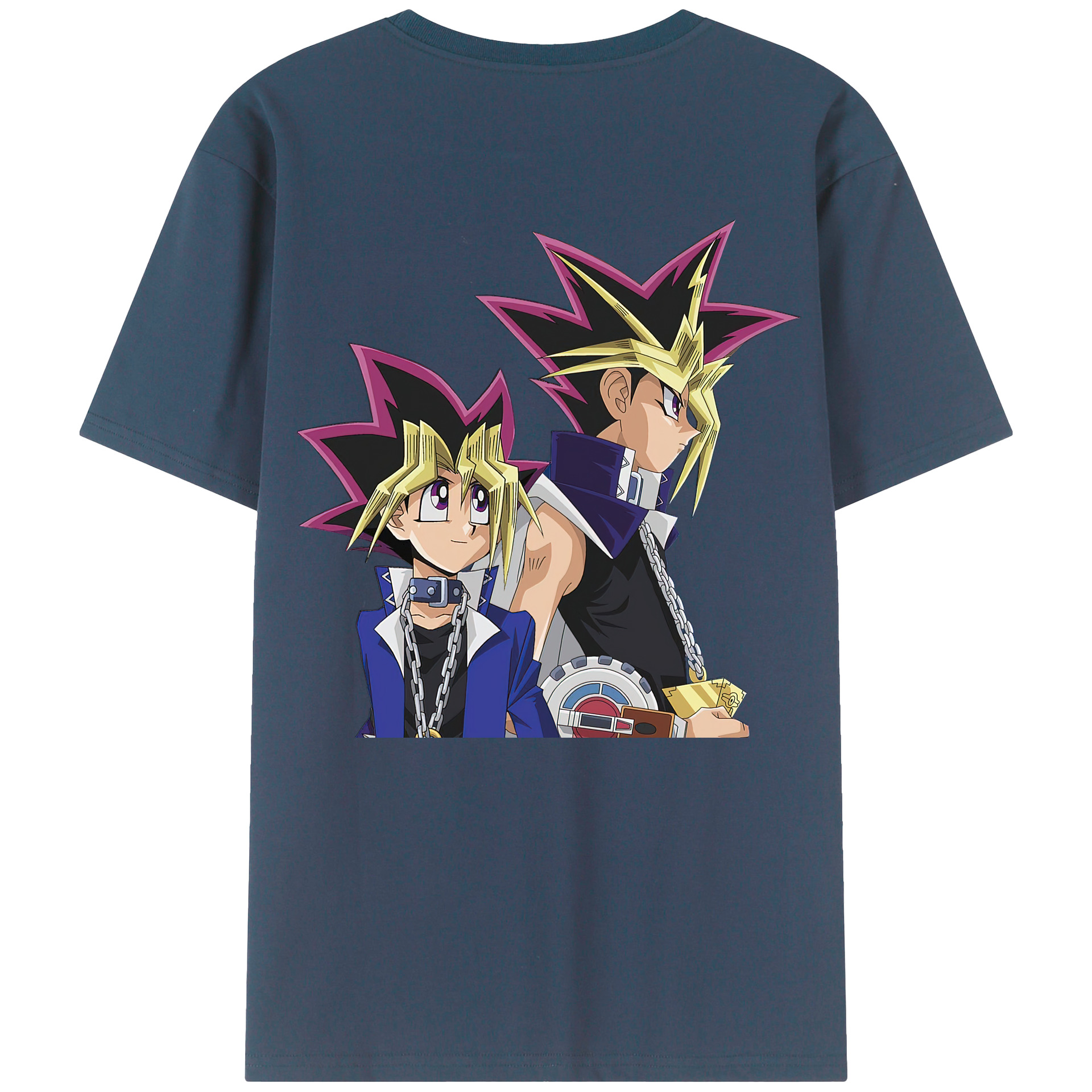 （画像用） 遊☆戯☆王 Yu-Gi-Oh! 綿100％ メンズ半袖Tシャツ（バックプリント） 通気性