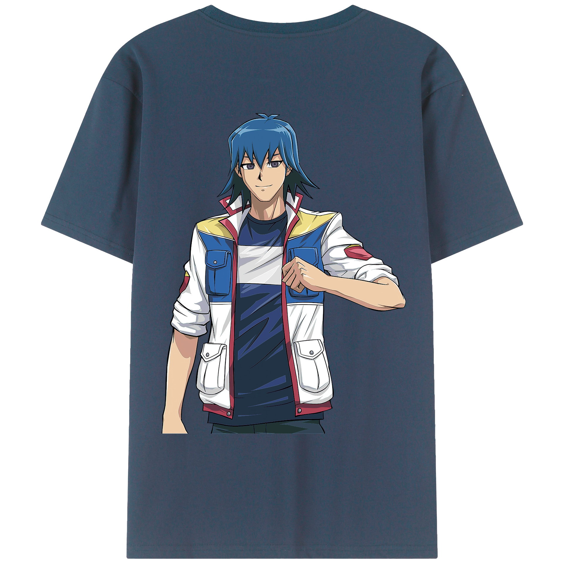 （画像用） 遊☆戯☆王 Yu-Gi-Oh! 綿100％ メンズ半袖Tシャツ（バックプリント） 通気性