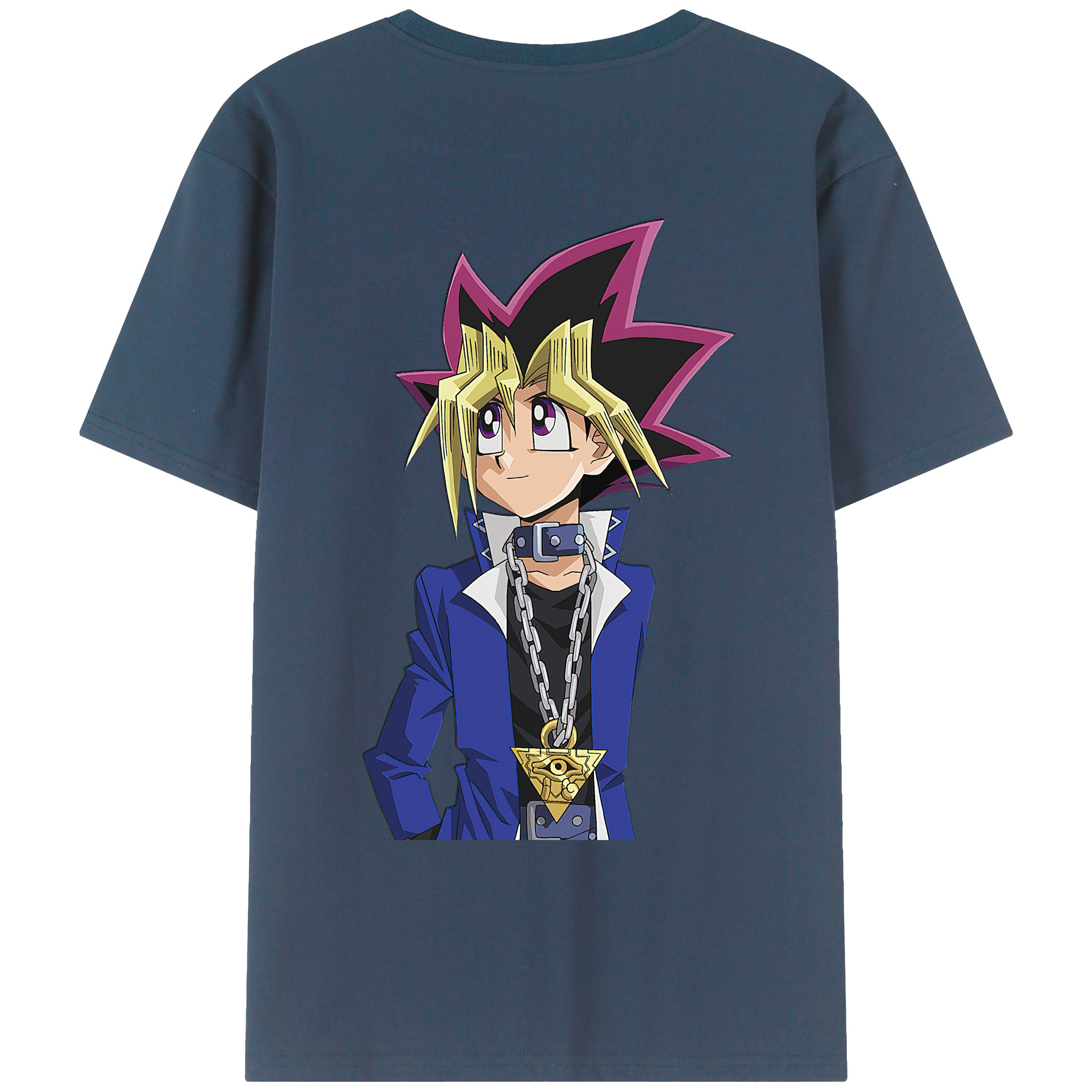 （画像用） 遊☆戯☆王 Yu-Gi-Oh! 綿100％ メンズ半袖Tシャツ（バックプリント） 通気性