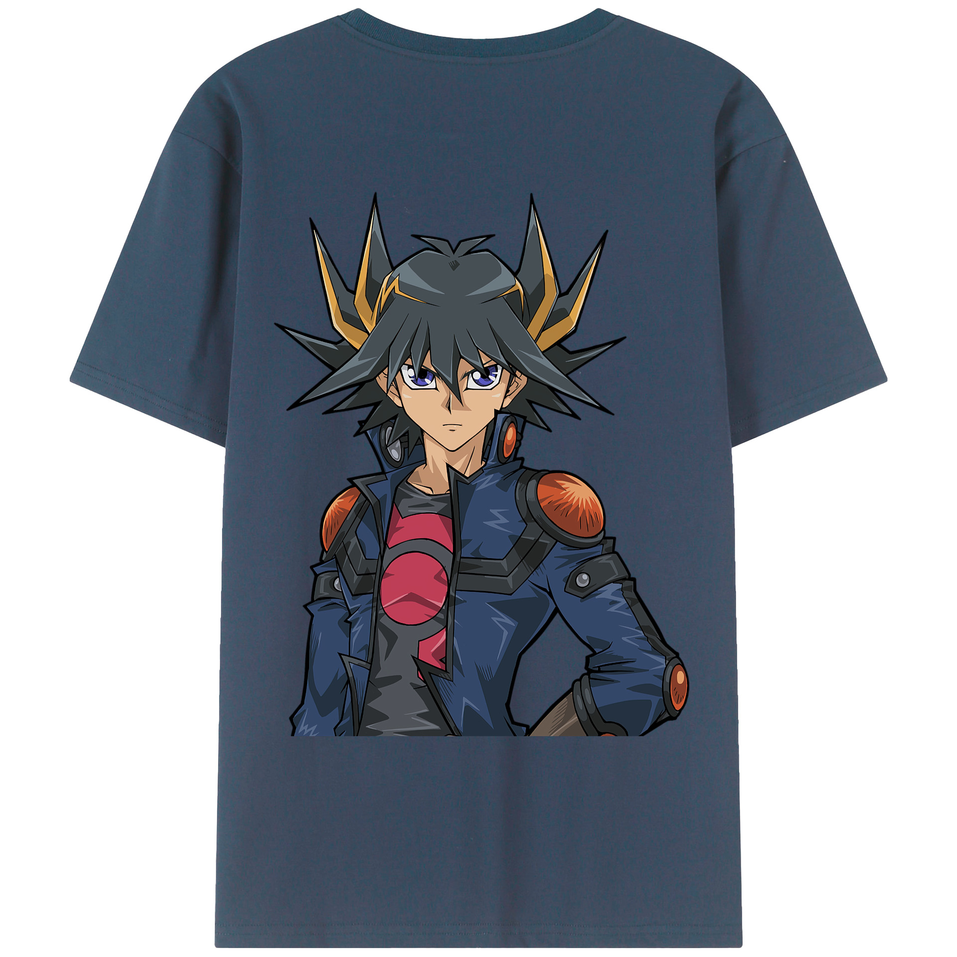 （画像用） 遊☆戯☆王 Yu-Gi-Oh! 綿100％ メンズ半袖Tシャツ（バックプリント） 通気性