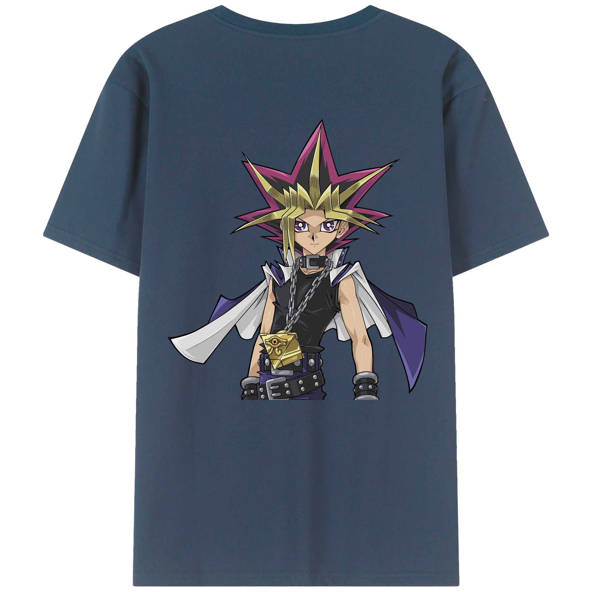 （画像用） 遊☆戯☆王 Yu-Gi-Oh! 綿100％ メンズ半袖Tシャツ（バックプリント） 通気性