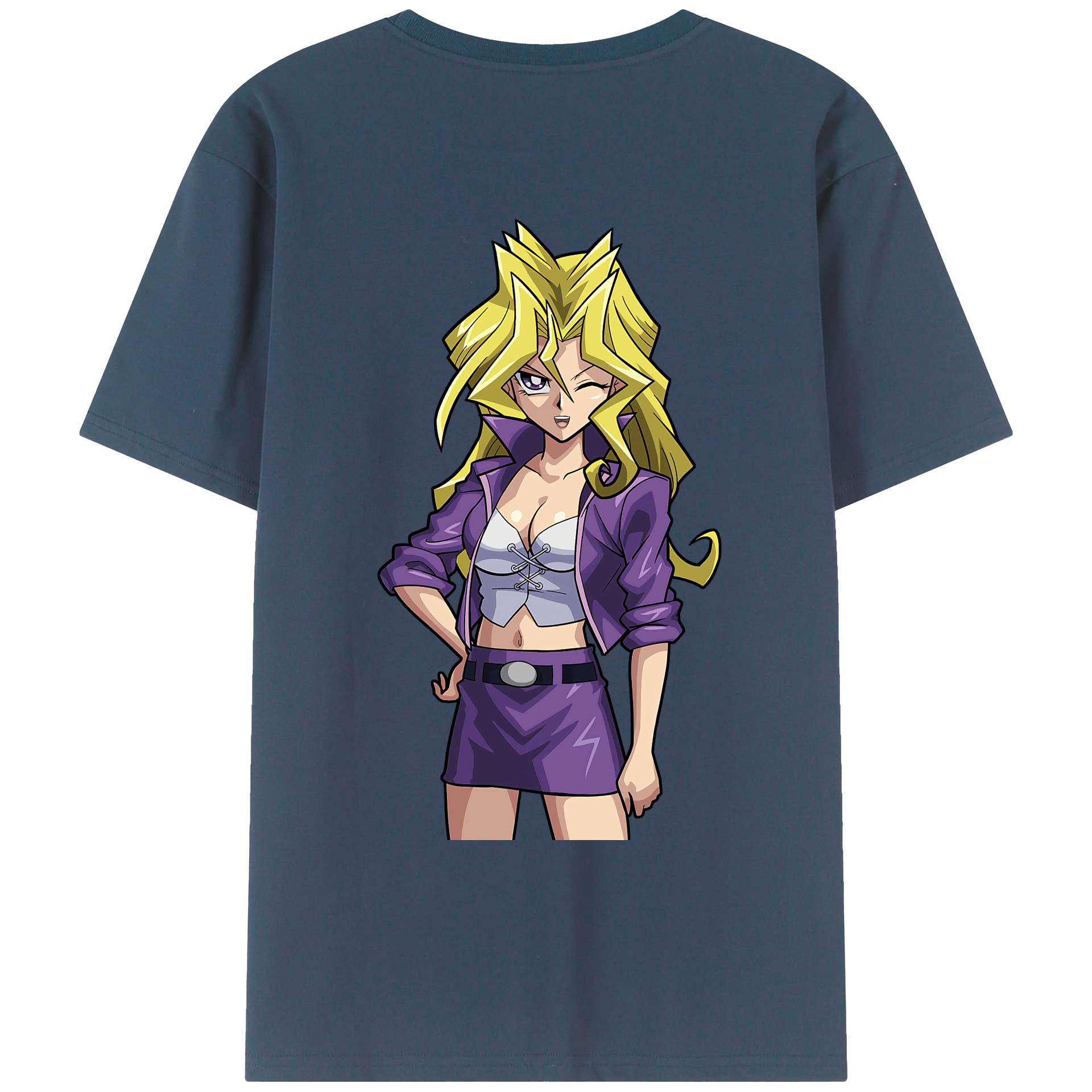 （画像用） 遊☆戯☆王 Yu-Gi-Oh! 綿100％ メンズ半袖Tシャツ（バックプリント） 通気性