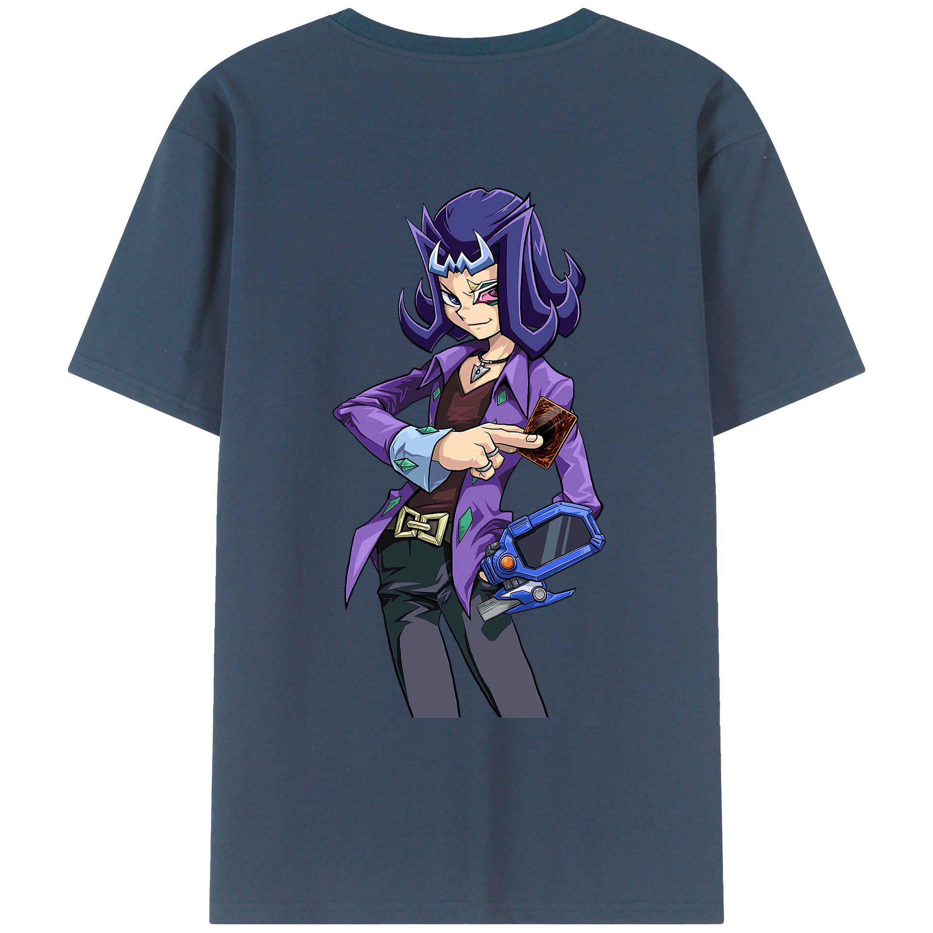 （画像用） 遊☆戯☆王 Yu-Gi-Oh! 綿100％ メンズ半袖Tシャツ（バックプリント） 通気性