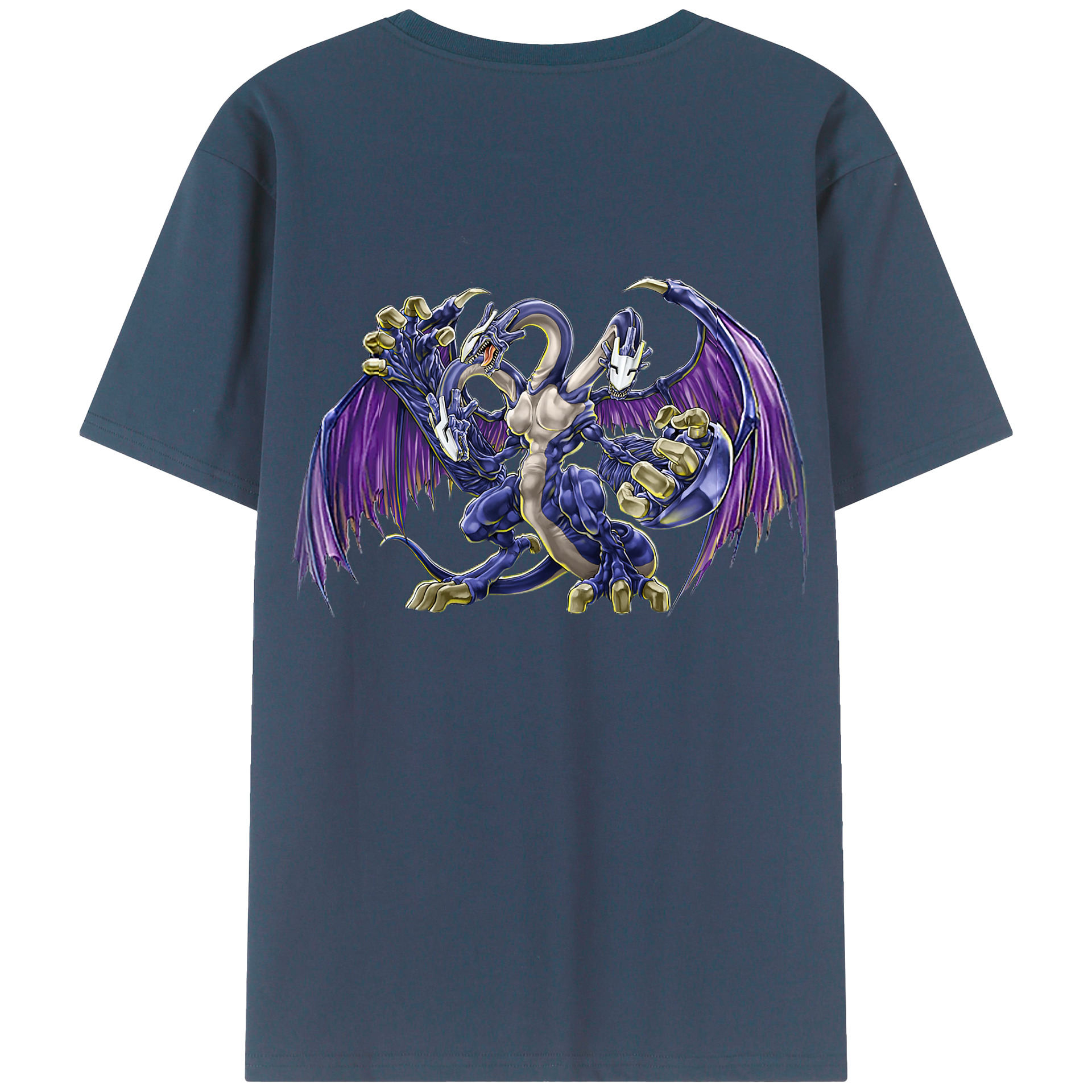 （画像用） 遊☆戯☆王 Yu-Gi-Oh! 綿100％ メンズ半袖Tシャツ（バックプリント） 通気性
