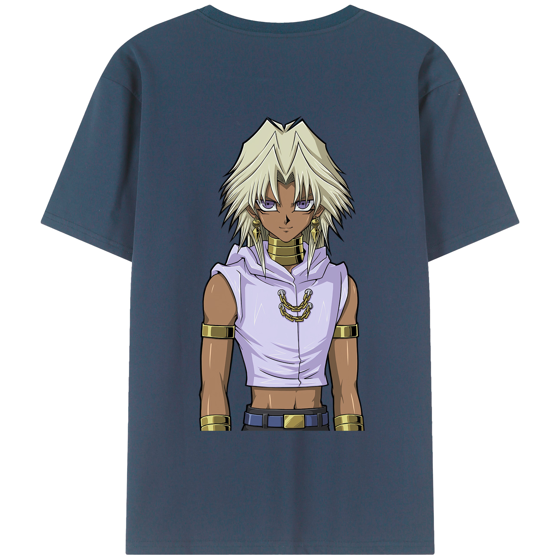 （画像用） 遊☆戯☆王 Yu-Gi-Oh! 綿100％ メンズ半袖Tシャツ（バックプリント） 通気性