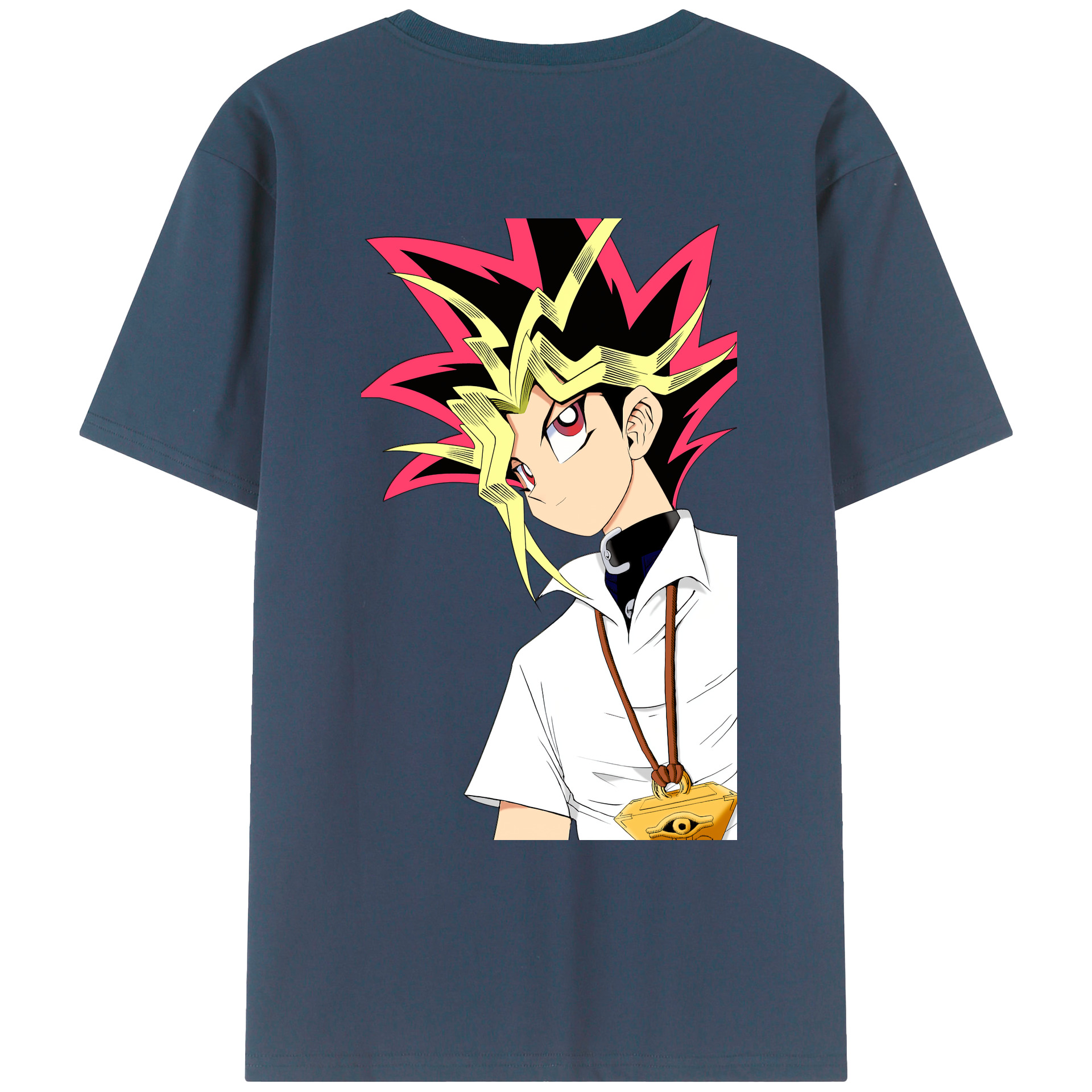 （画像用） 遊☆戯☆王 Yu-Gi-Oh! 綿100％ メンズ半袖Tシャツ（バックプリント） 通気性