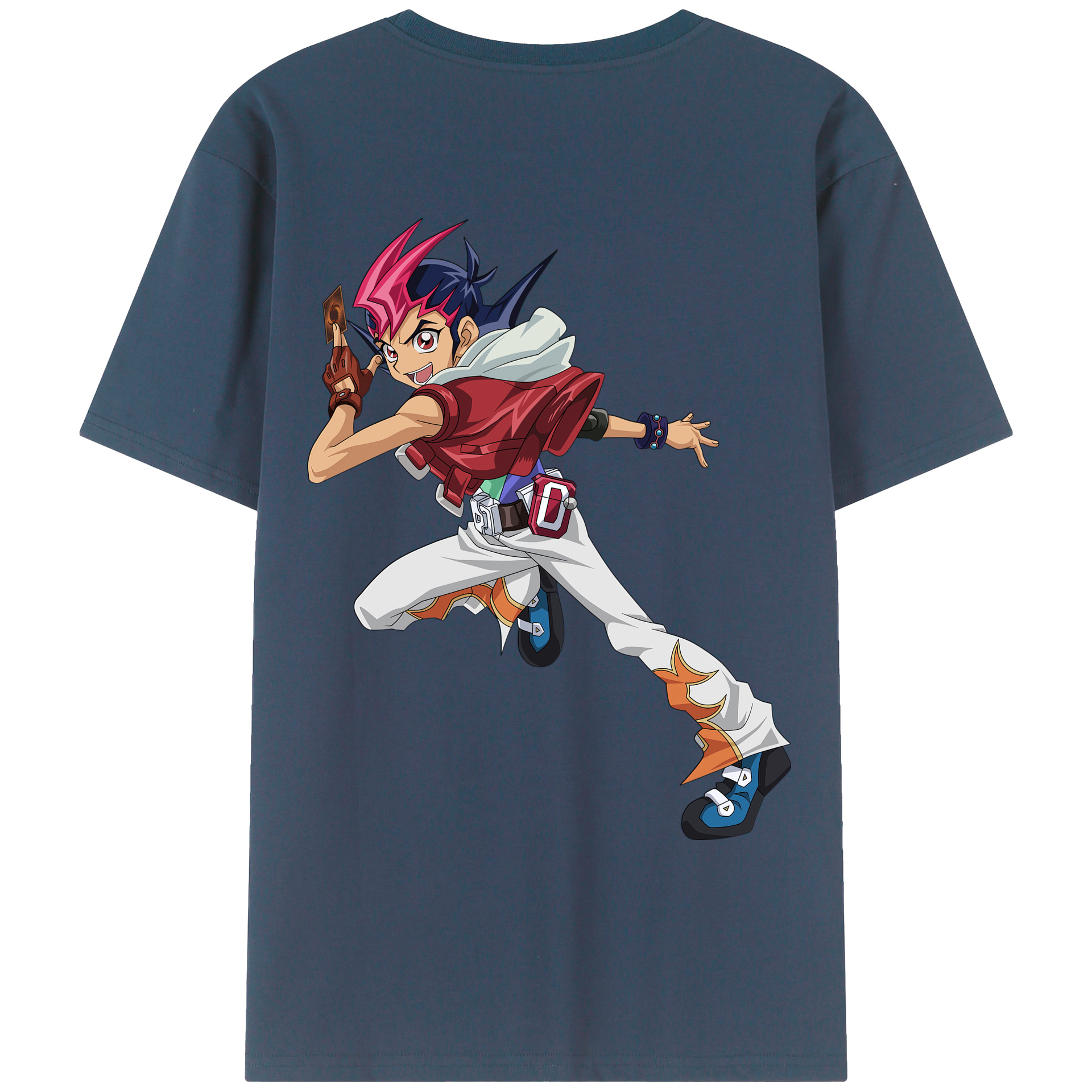 （画像用） 遊☆戯☆王 Yu-Gi-Oh! 綿100％ メンズ半袖Tシャツ（バックプリント） 通気性