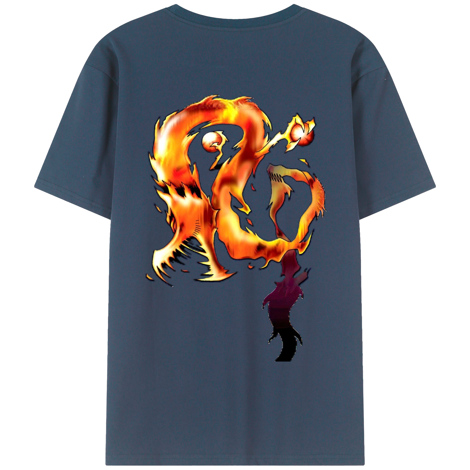 （画像用） 遊☆戯☆王 Yu-Gi-Oh! 綿100％ メンズ半袖Tシャツ（バックプリント） 通気性