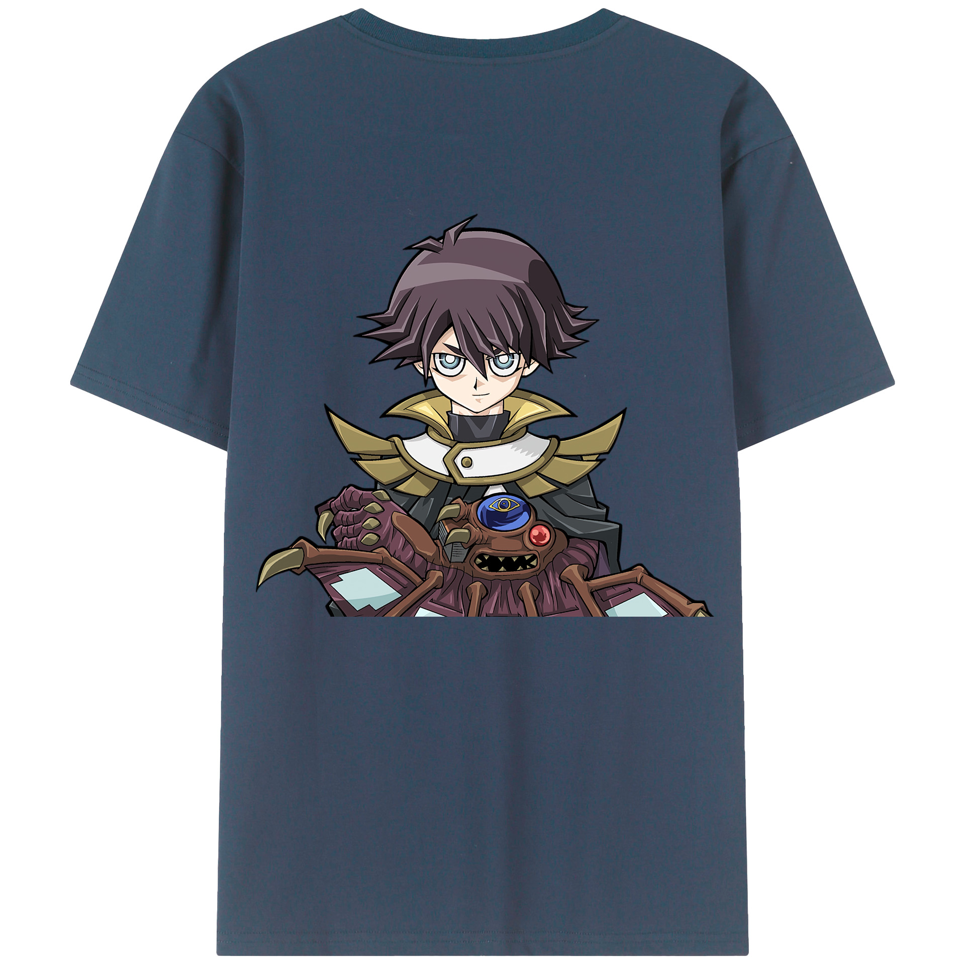 （画像用） 遊☆戯☆王 Yu-Gi-Oh! 綿100％ メンズ半袖Tシャツ（バックプリント） 通気性