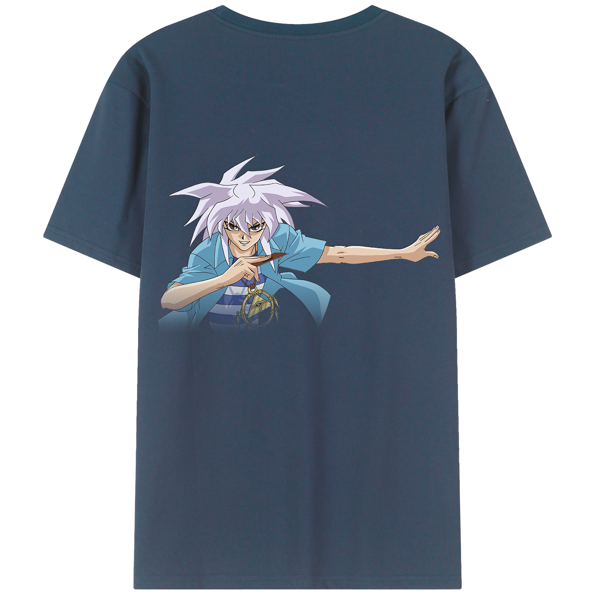 （画像用） 遊☆戯☆王 Yu-Gi-Oh! 綿100％ メンズ半袖Tシャツ（バックプリント） 通気性