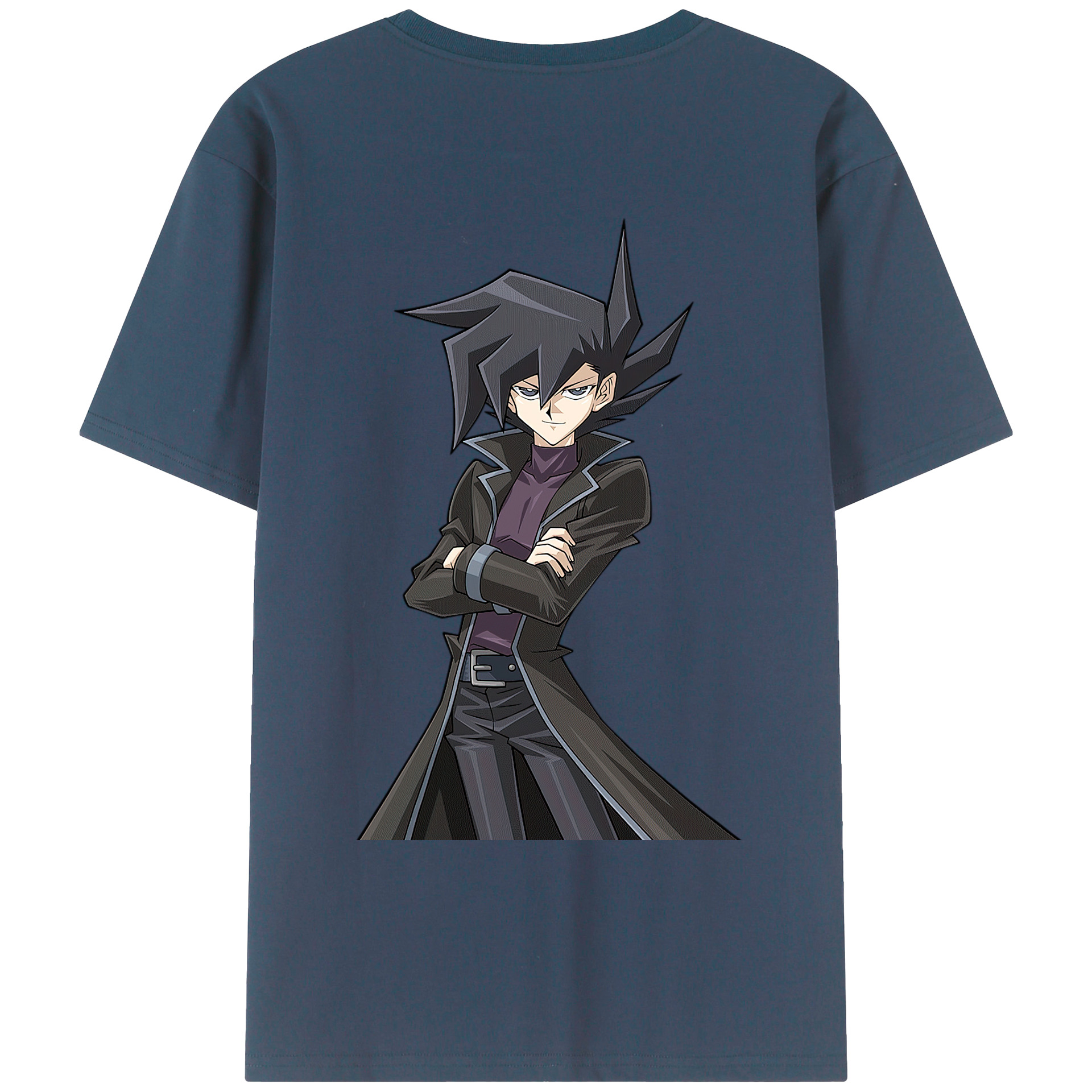 （画像用） 遊☆戯☆王 Yu-Gi-Oh! 綿100％ メンズ半袖Tシャツ（バックプリント） 通気性