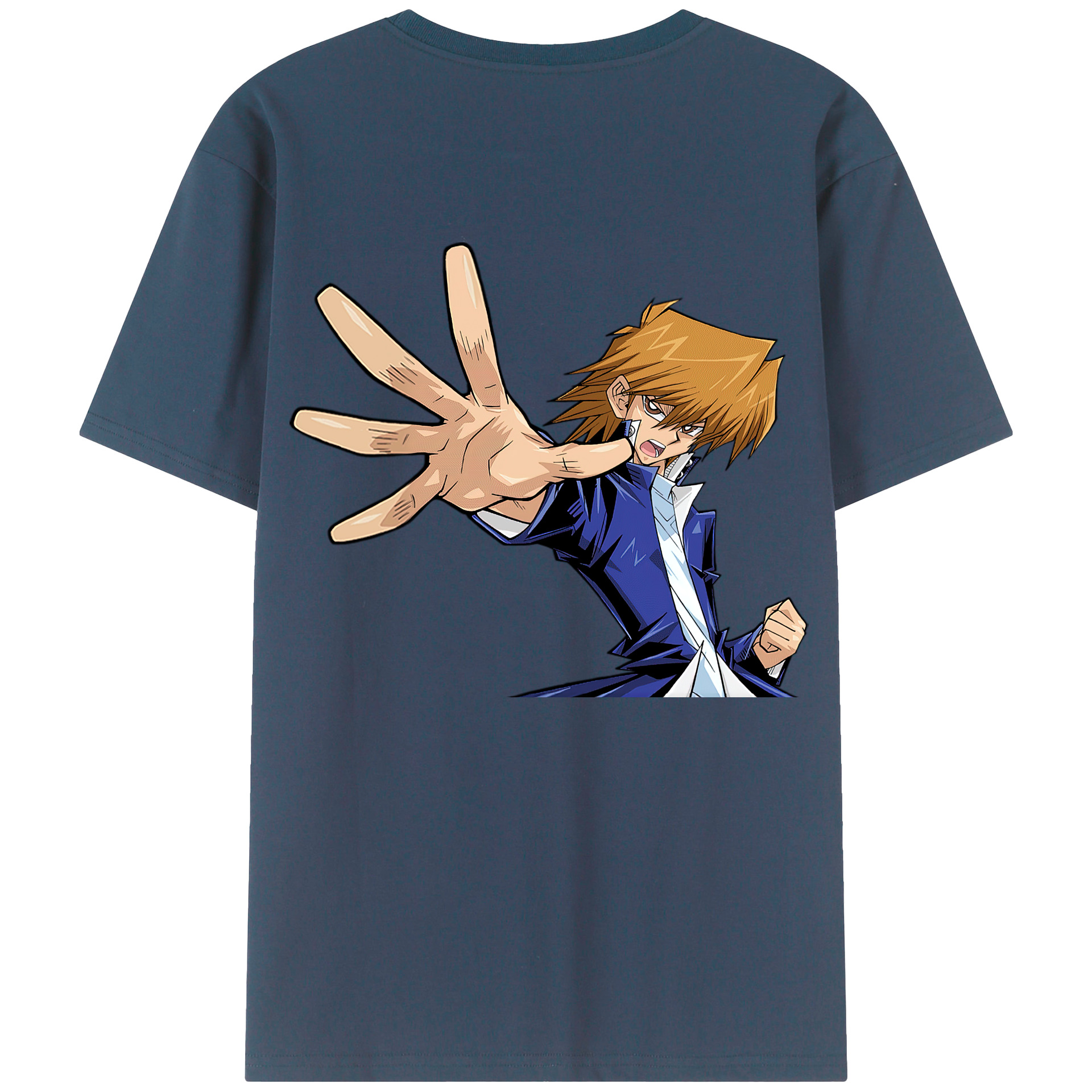 （画像用） 遊☆戯☆王 Yu-Gi-Oh! 綿100％ メンズ半袖Tシャツ（バックプリント） 通気性