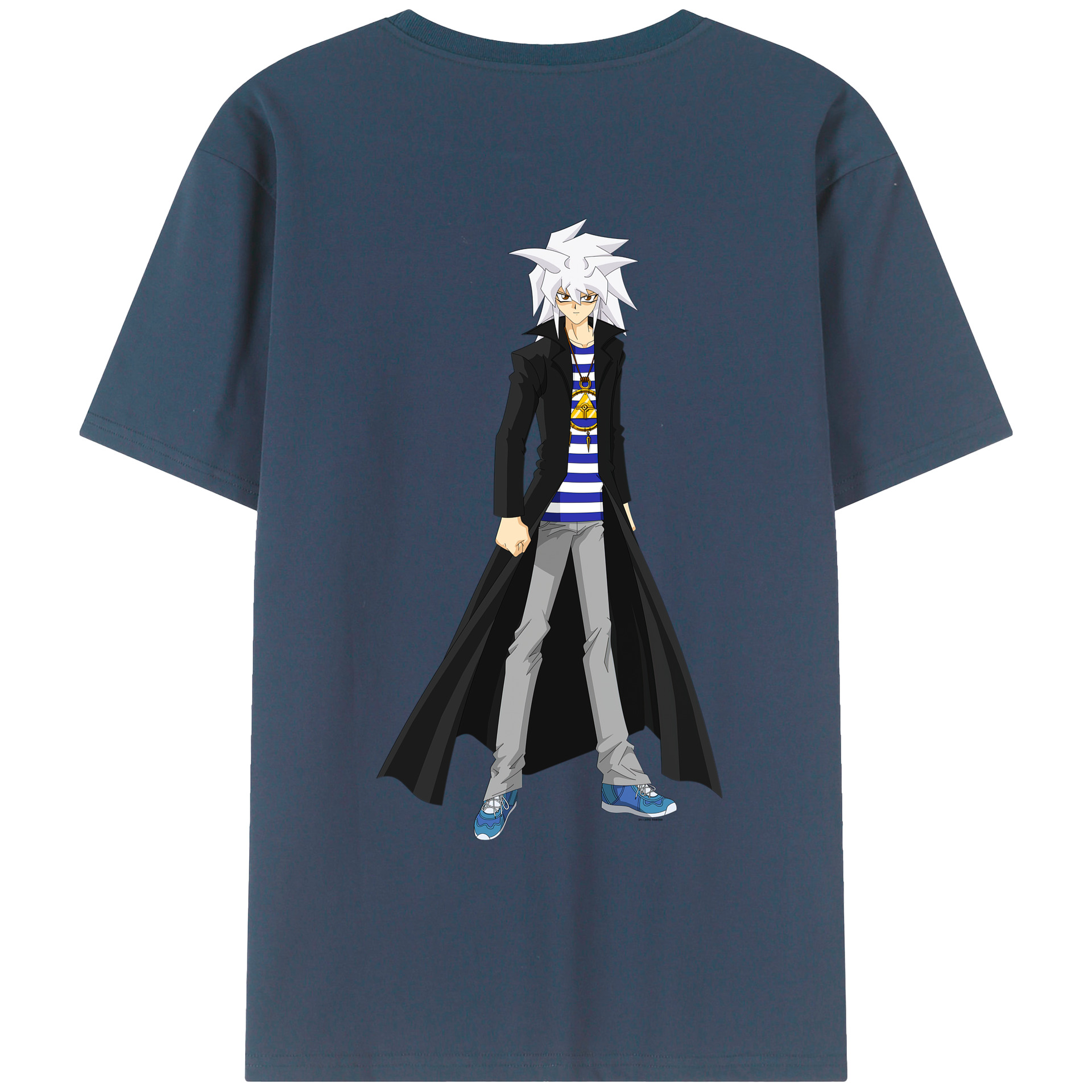 （画像用） 遊☆戯☆王 Yu-Gi-Oh! 綿100％ メンズ半袖Tシャツ（バックプリント） 通気性