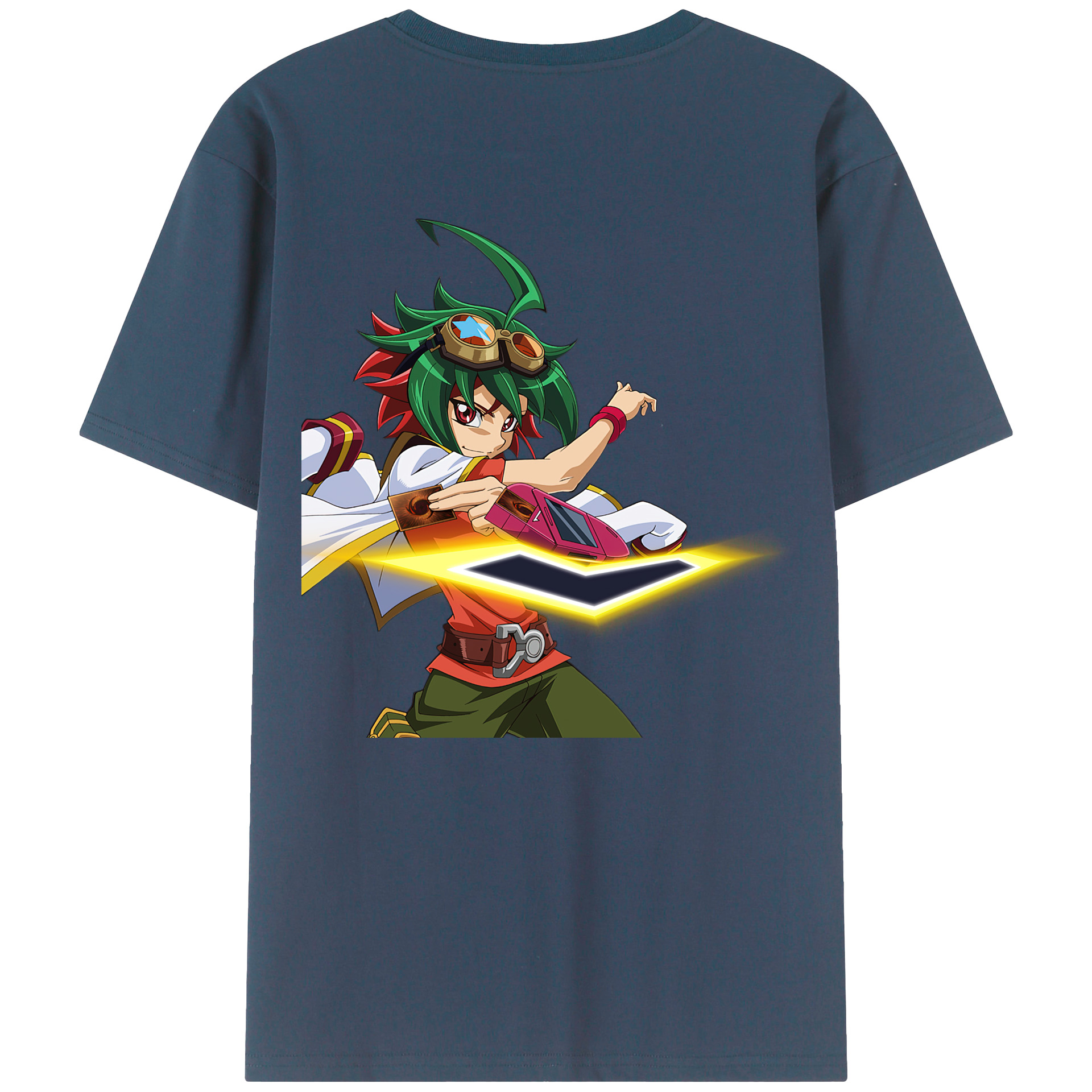 （画像用） 遊☆戯☆王 Yu-Gi-Oh! 綿100％ メンズ半袖Tシャツ（バックプリント） 通気性