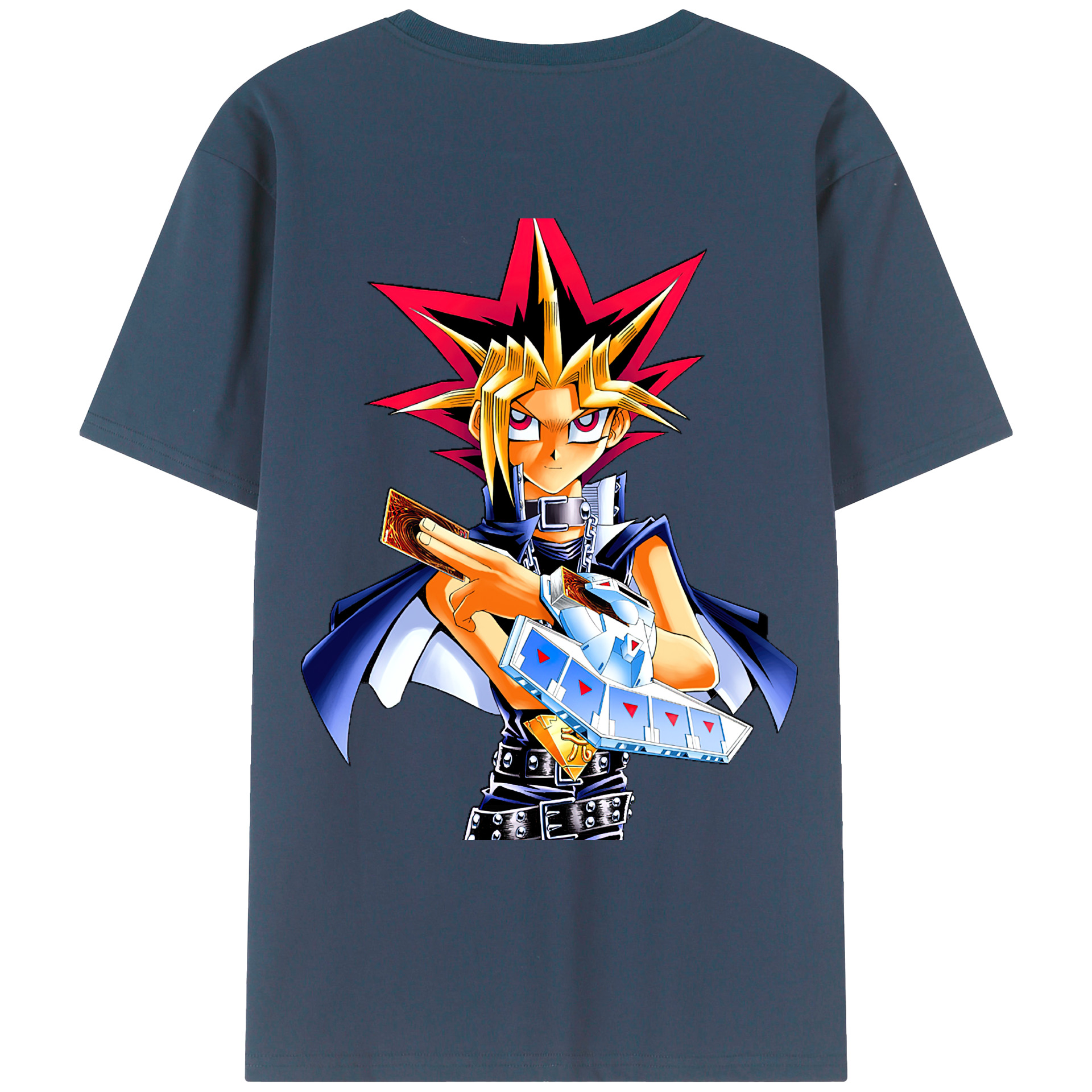 （画像用） 遊☆戯☆王 Yu-Gi-Oh! 綿100％ メンズ半袖Tシャツ（バックプリント） 通気性