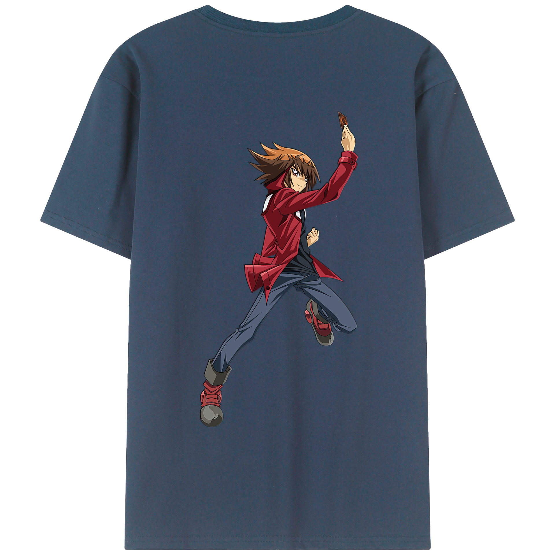 （画像用） 遊☆戯☆王 Yu-Gi-Oh! 綿100％ メンズ半袖Tシャツ（バックプリント） 通気性