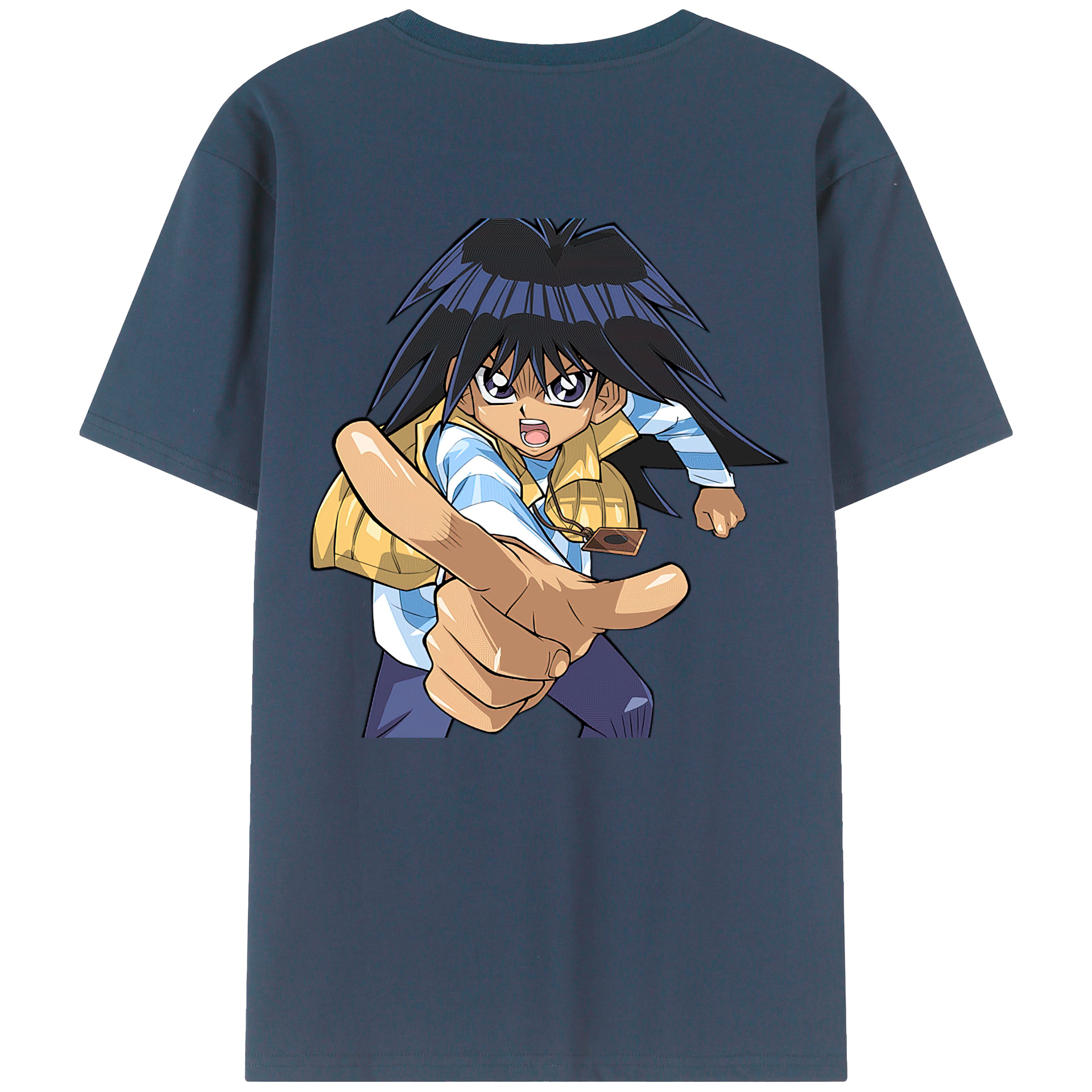 （画像用） 遊☆戯☆王 Yu-Gi-Oh! 綿100％ メンズ半袖Tシャツ（バックプリント） 通気性
