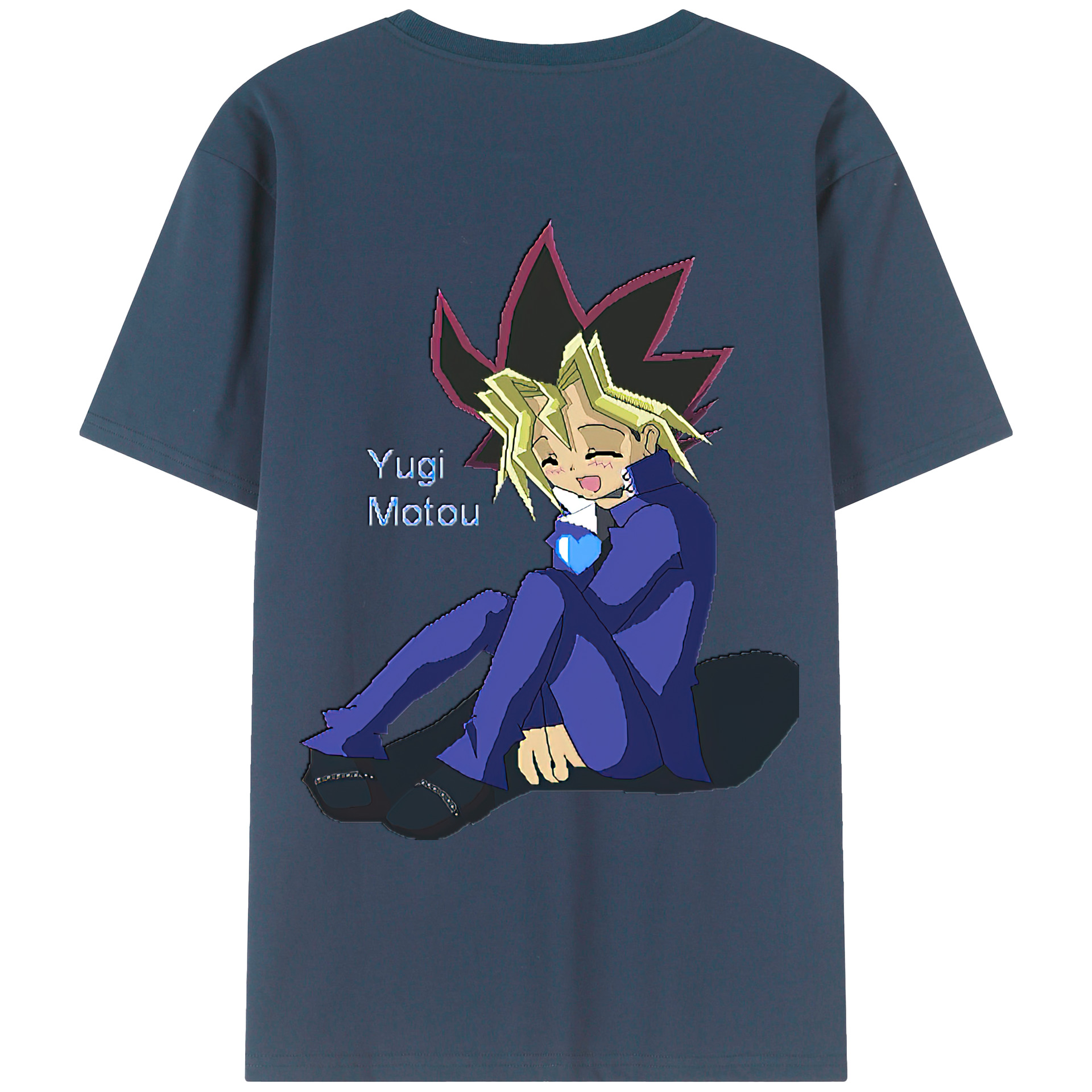 （画像用） 遊☆戯☆王 Yu-Gi-Oh! 綿100％ メンズ半袖Tシャツ（バックプリント） 通気性
