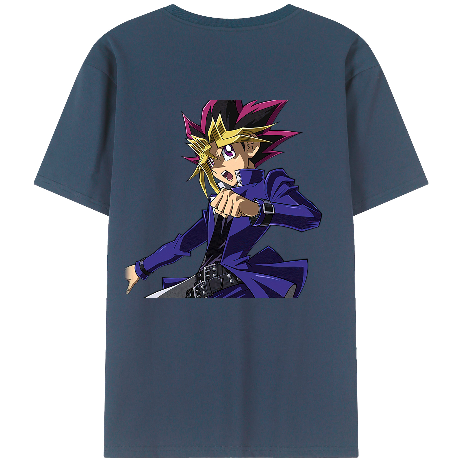 （画像用） 遊☆戯☆王 Yu-Gi-Oh! 綿100％ メンズ半袖Tシャツ（バックプリント） 通気性