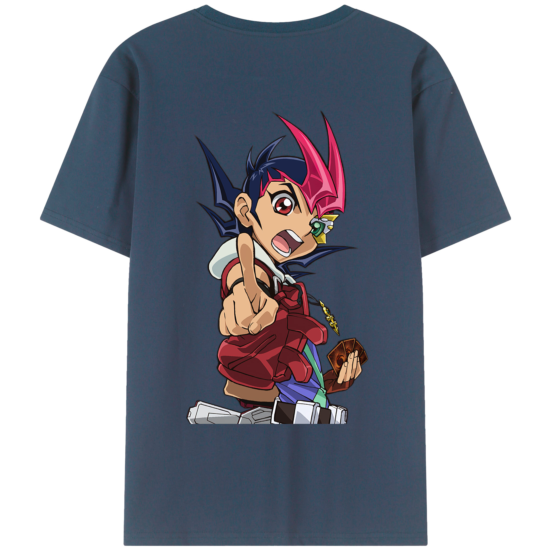（画像用） 遊☆戯☆王 Yu-Gi-Oh! 綿100％ メンズ半袖Tシャツ（バックプリント） 通気性